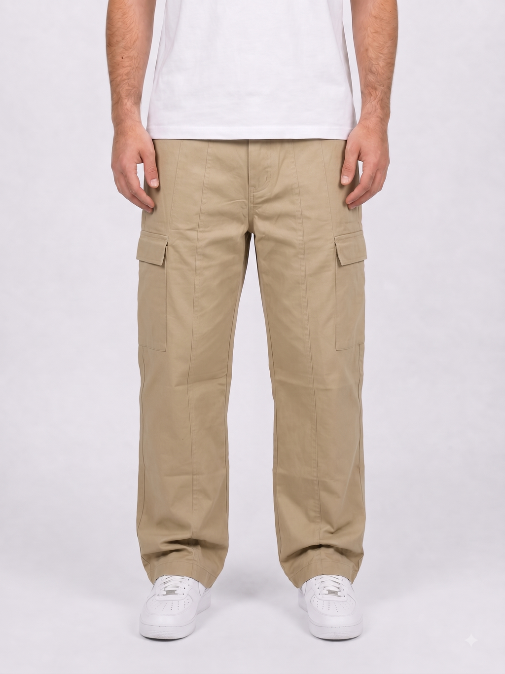 Light Beige Baggy Cargo