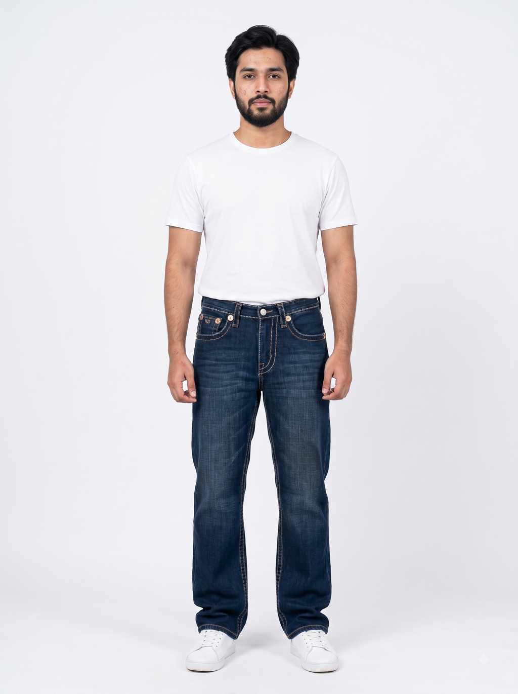 Royal Blue Straight Fit Hilldog Jean