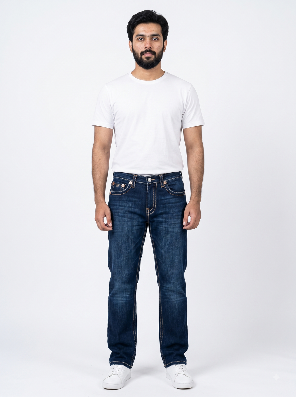 Blue Straight Fit Hilldog Comfort Jean