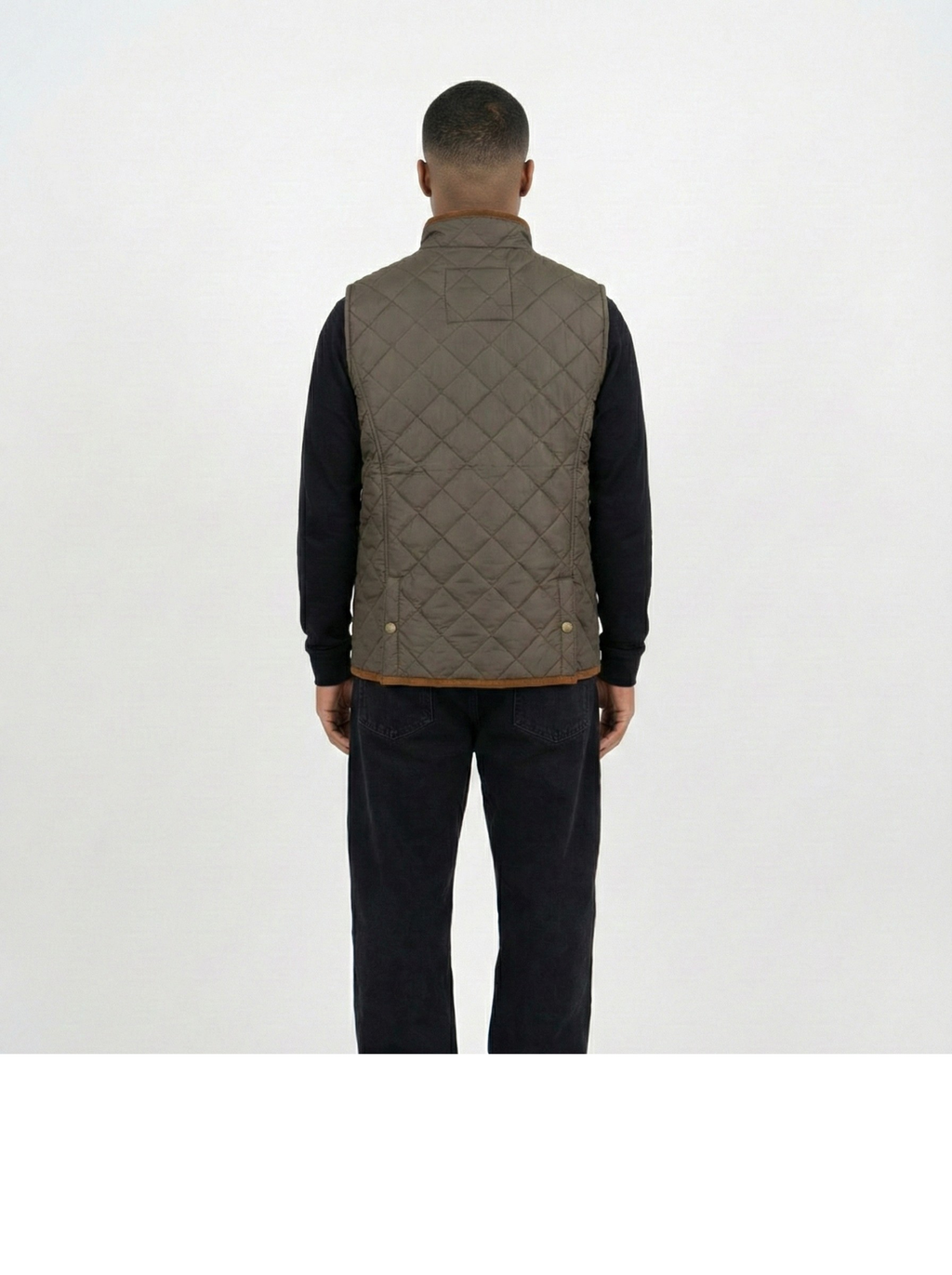 Light Brown Sleeveless Quilted Jacket