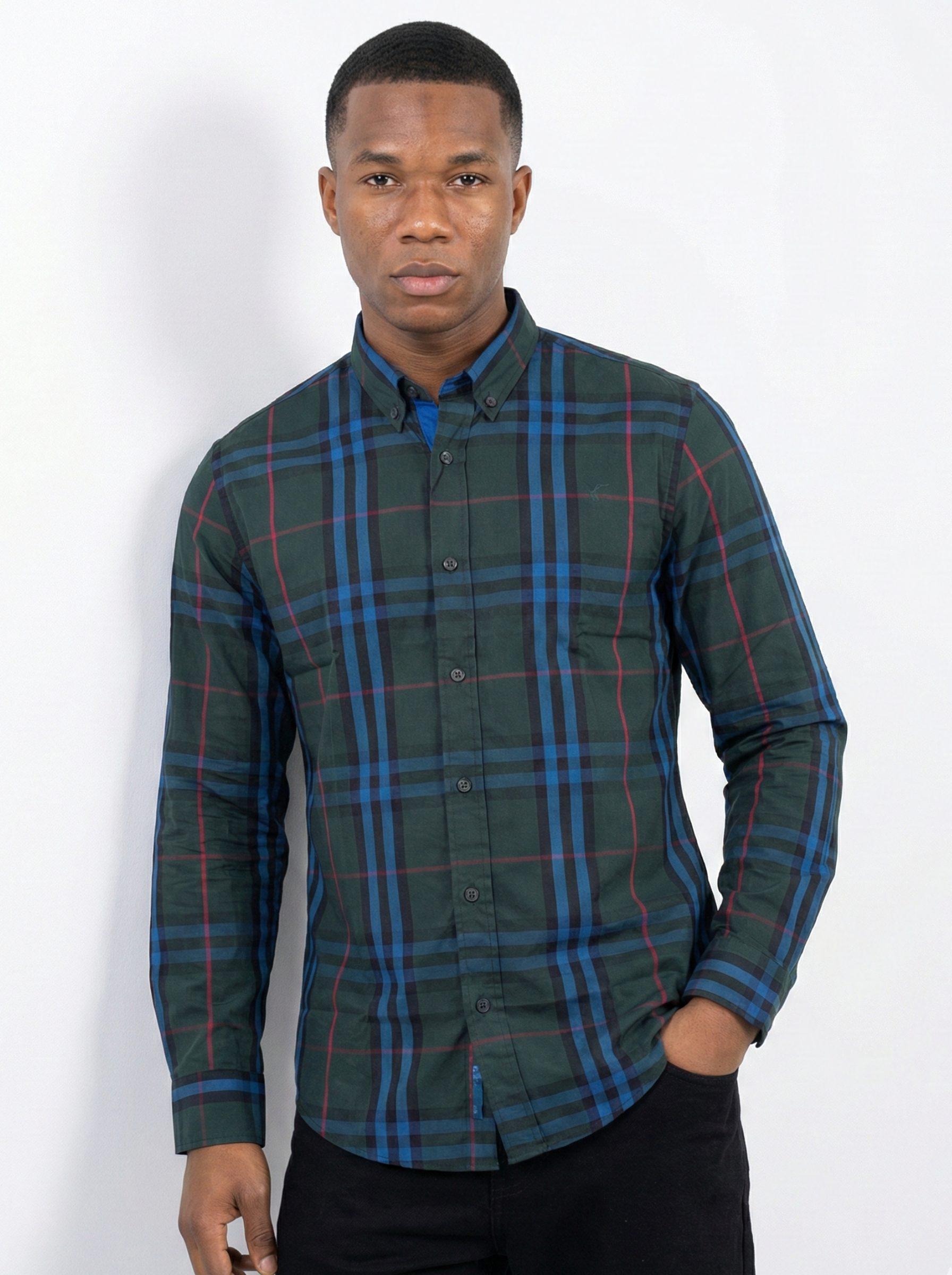 Green Blue Striped Shirts