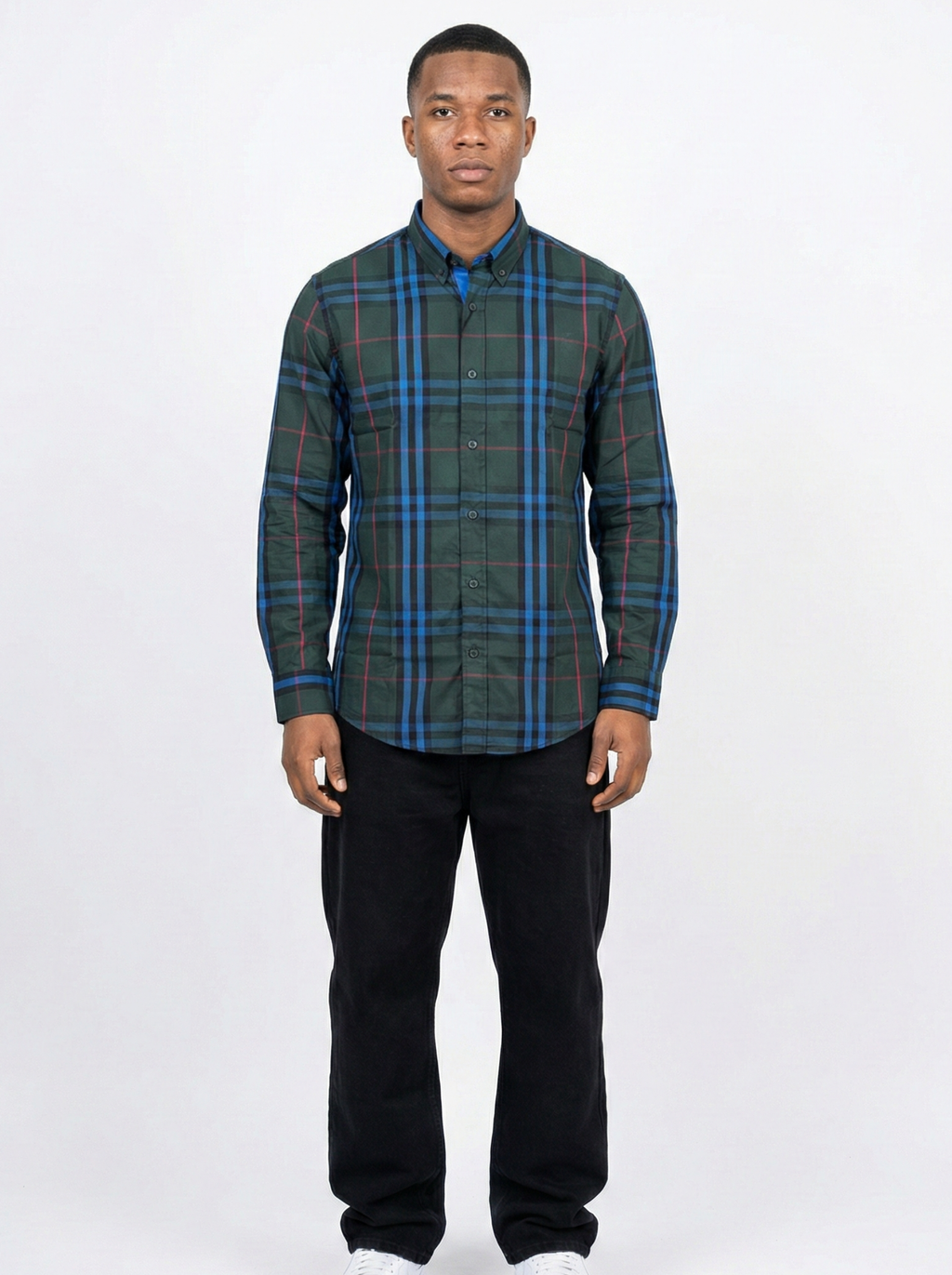 Green Blue Striped Shirts