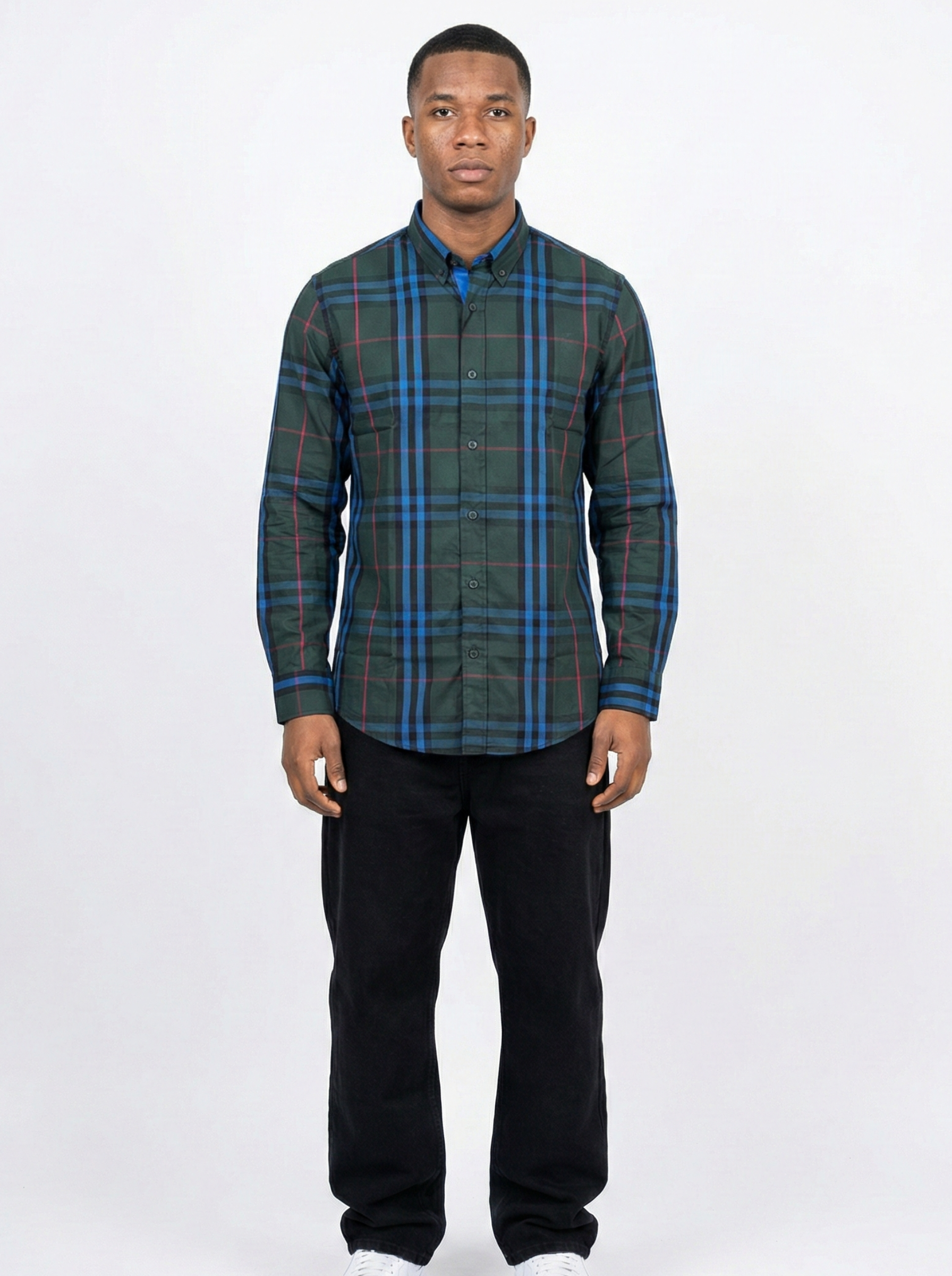 Green Blue Striped Shirts