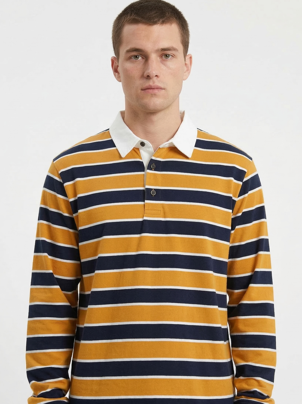 Yellow Black Striped Full Sleeve T-Shirt