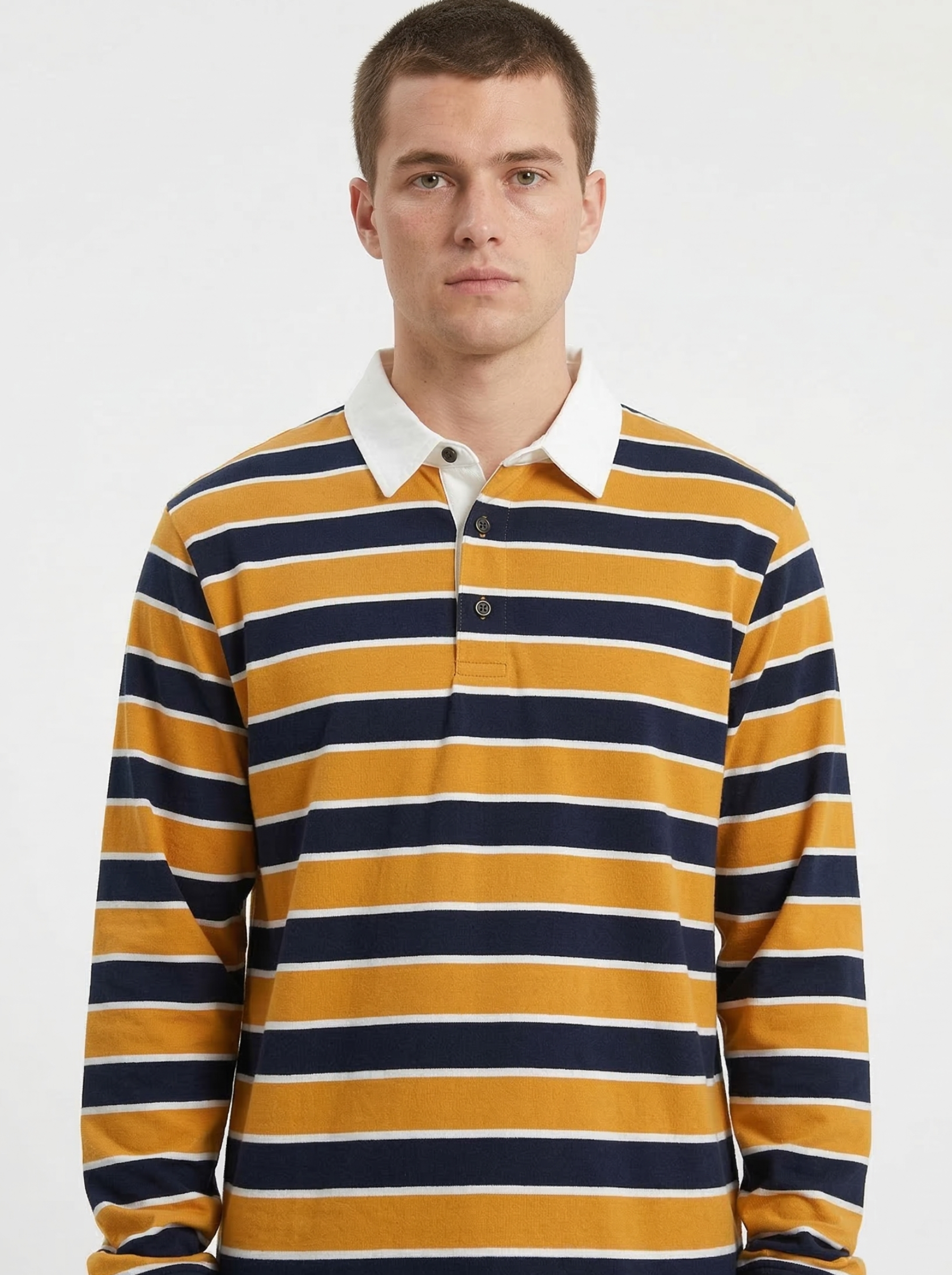 Yellow Black Striped Full Sleeve T-Shirt