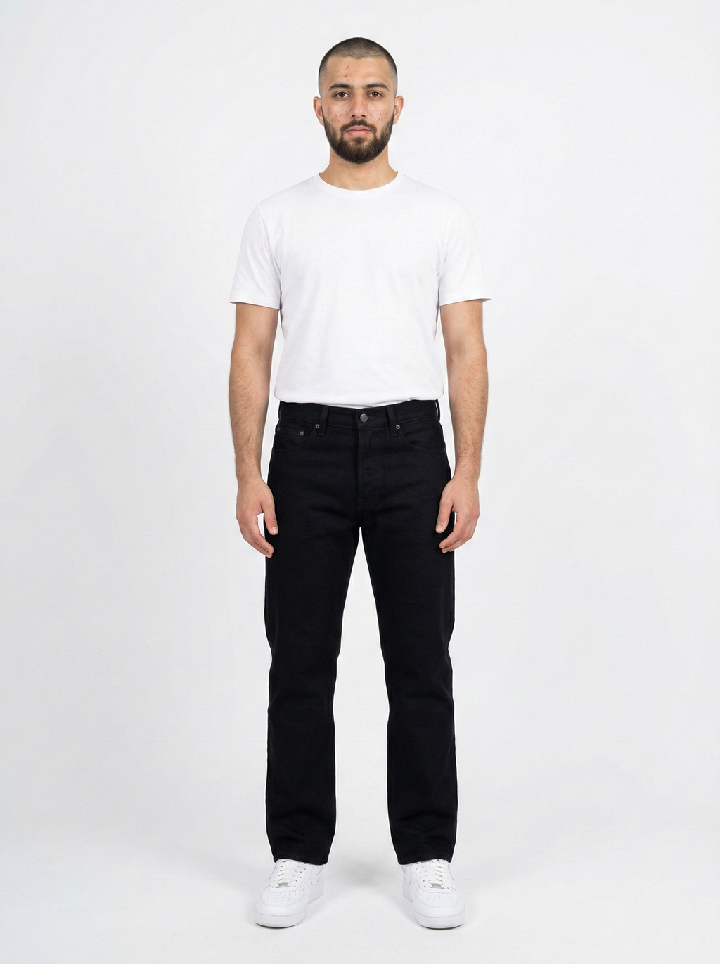 Black Straight-Fit Jeans