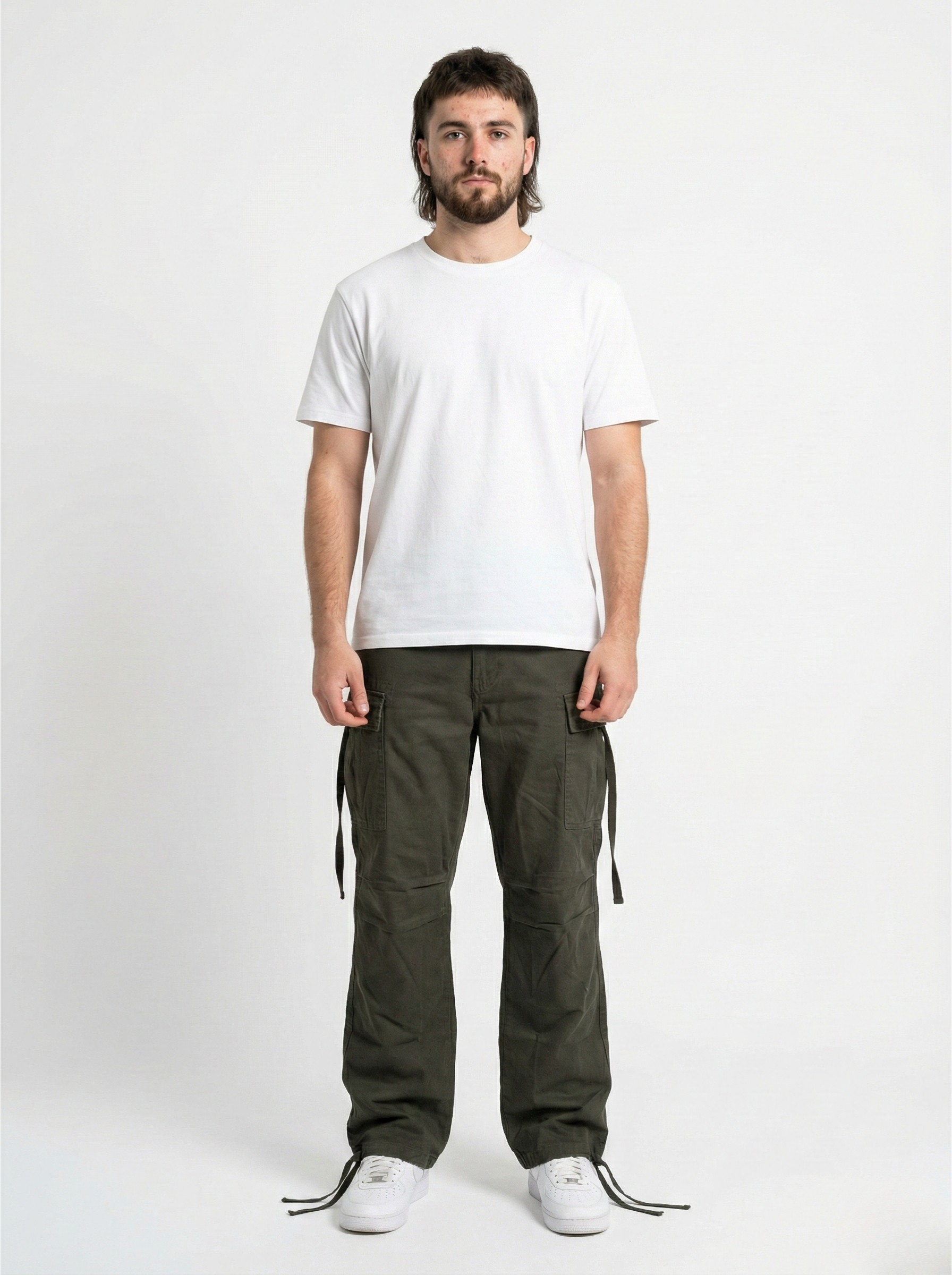 Dark Olive Green Cargo Pants