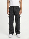 Black Cargo Fleece Faded Lower