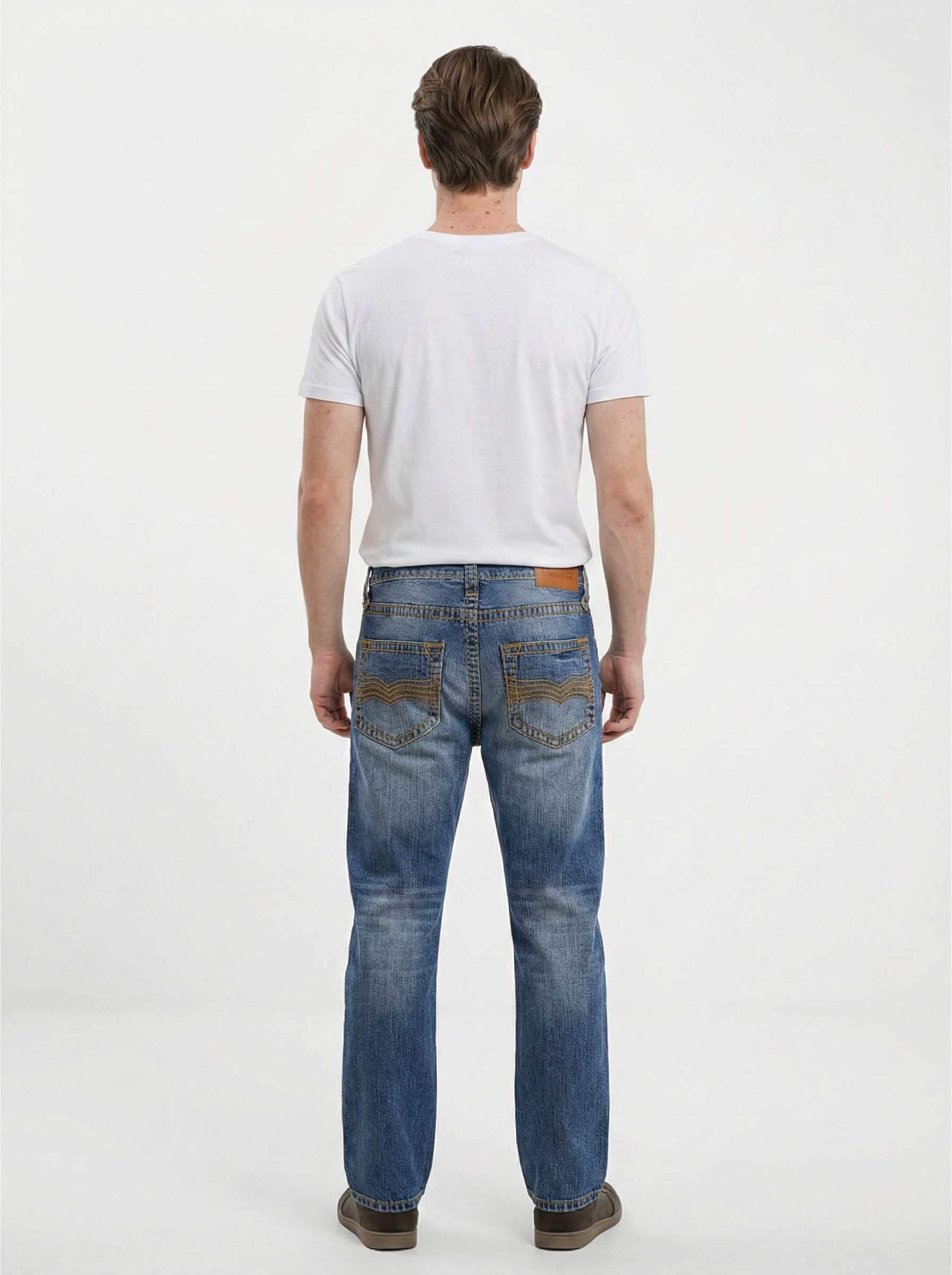 Blue Straight-Fit Jeans