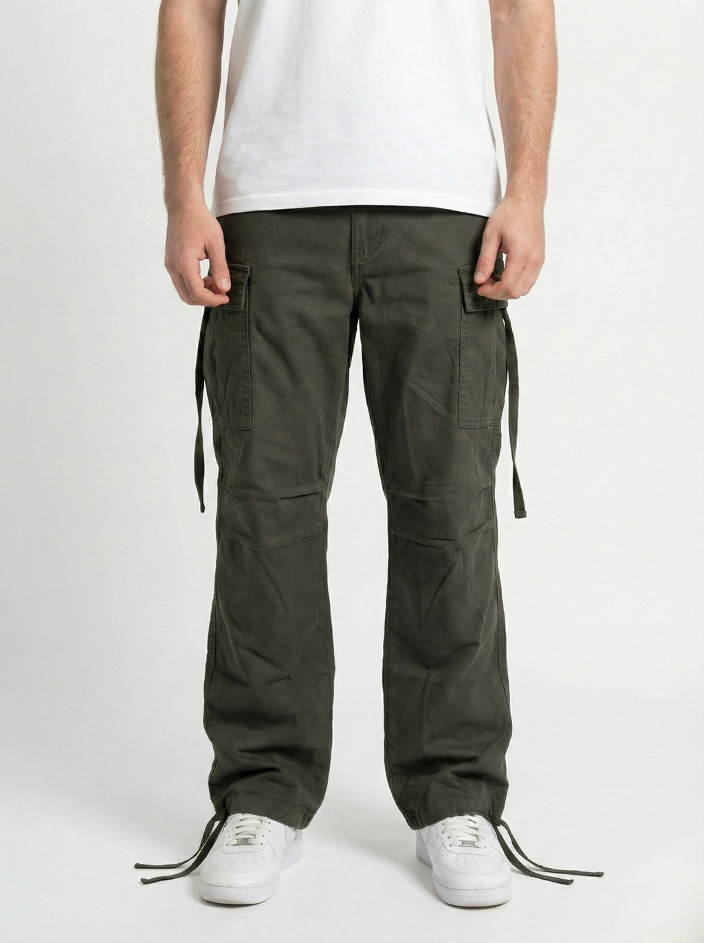 Dark Olive Green Cargo Pants