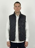Black Quilted Sleeveless Jacket
