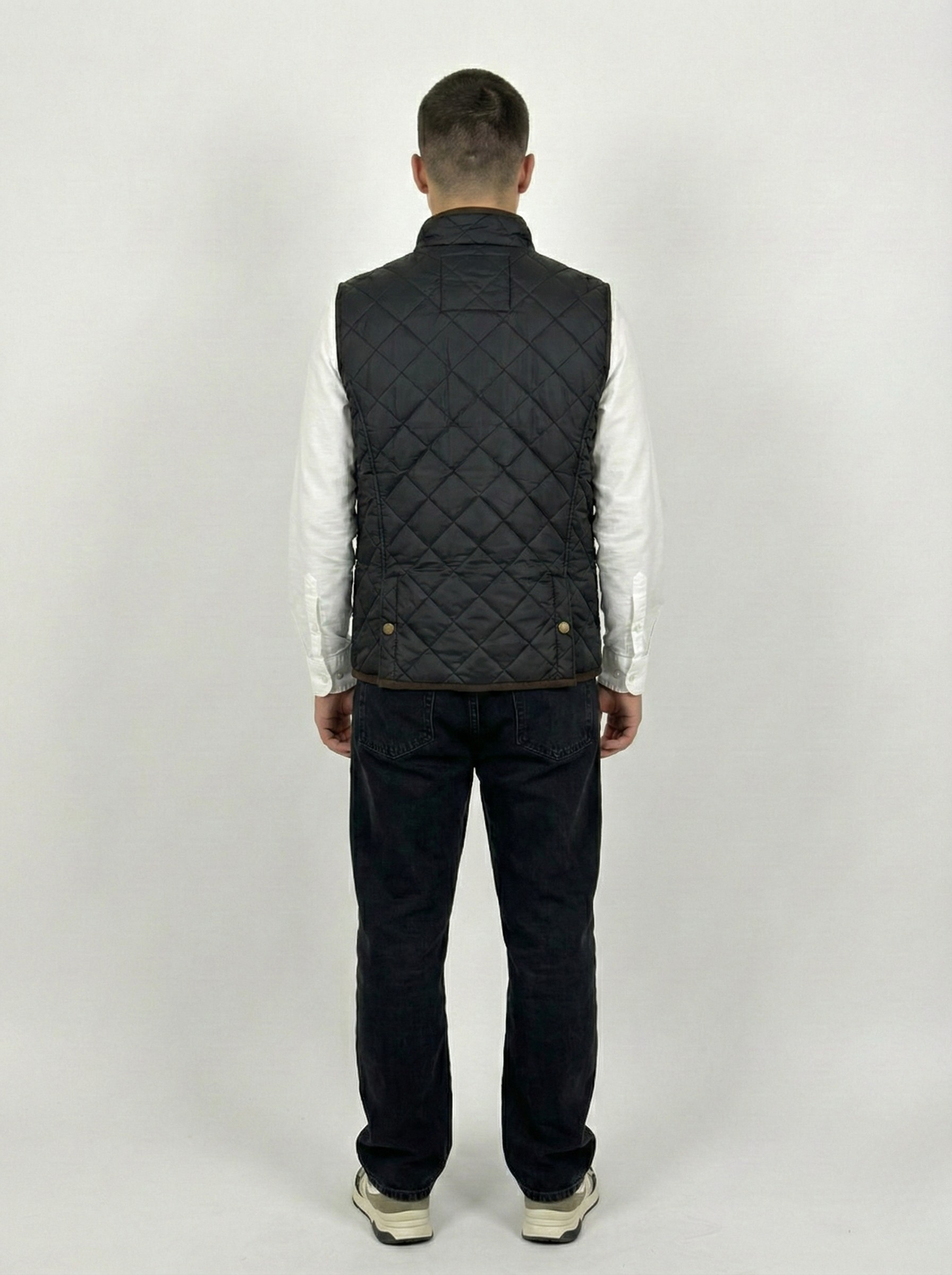 Black Quilted Sleeveless Jacket