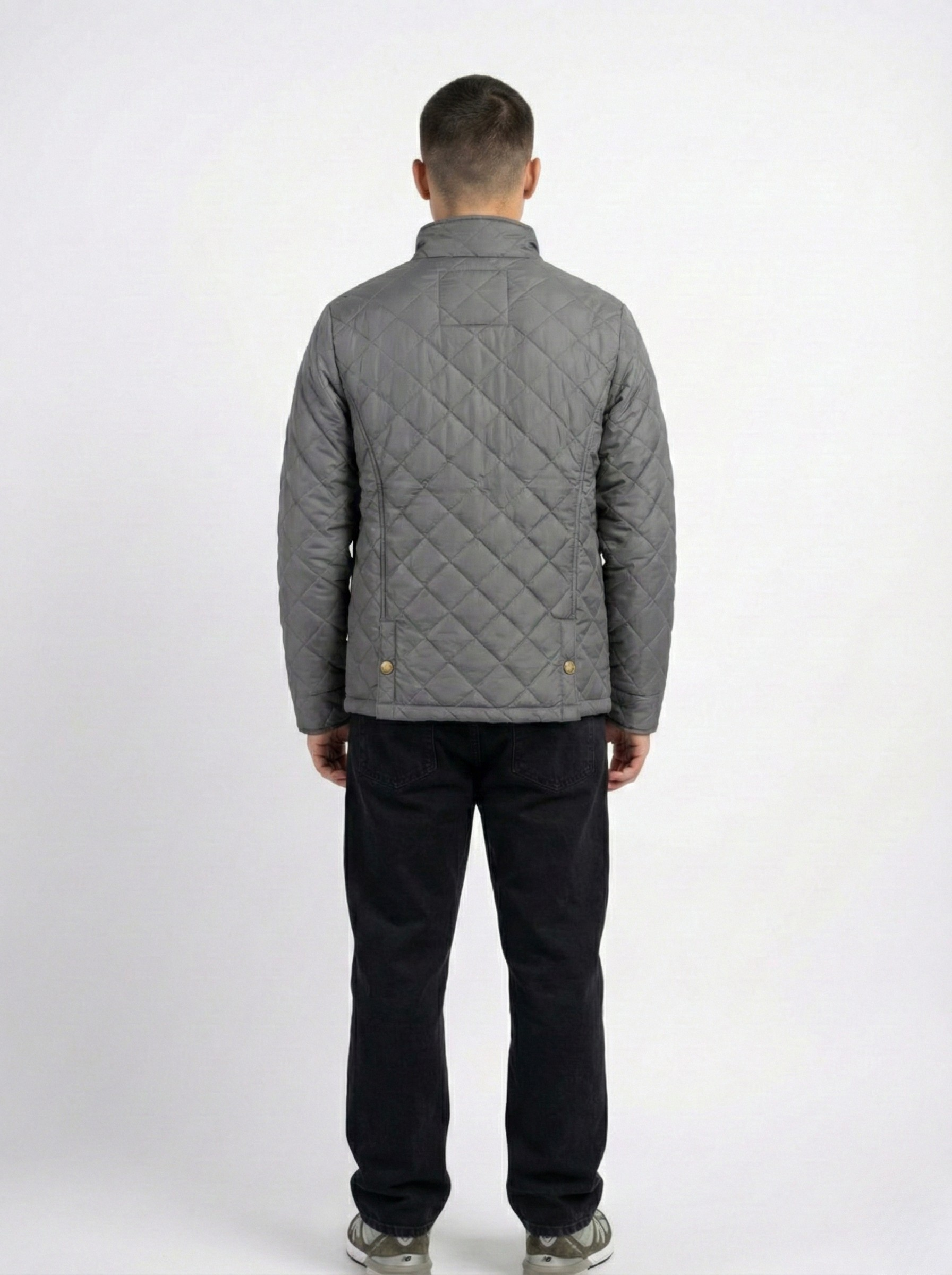 Grey Quilted Jacket