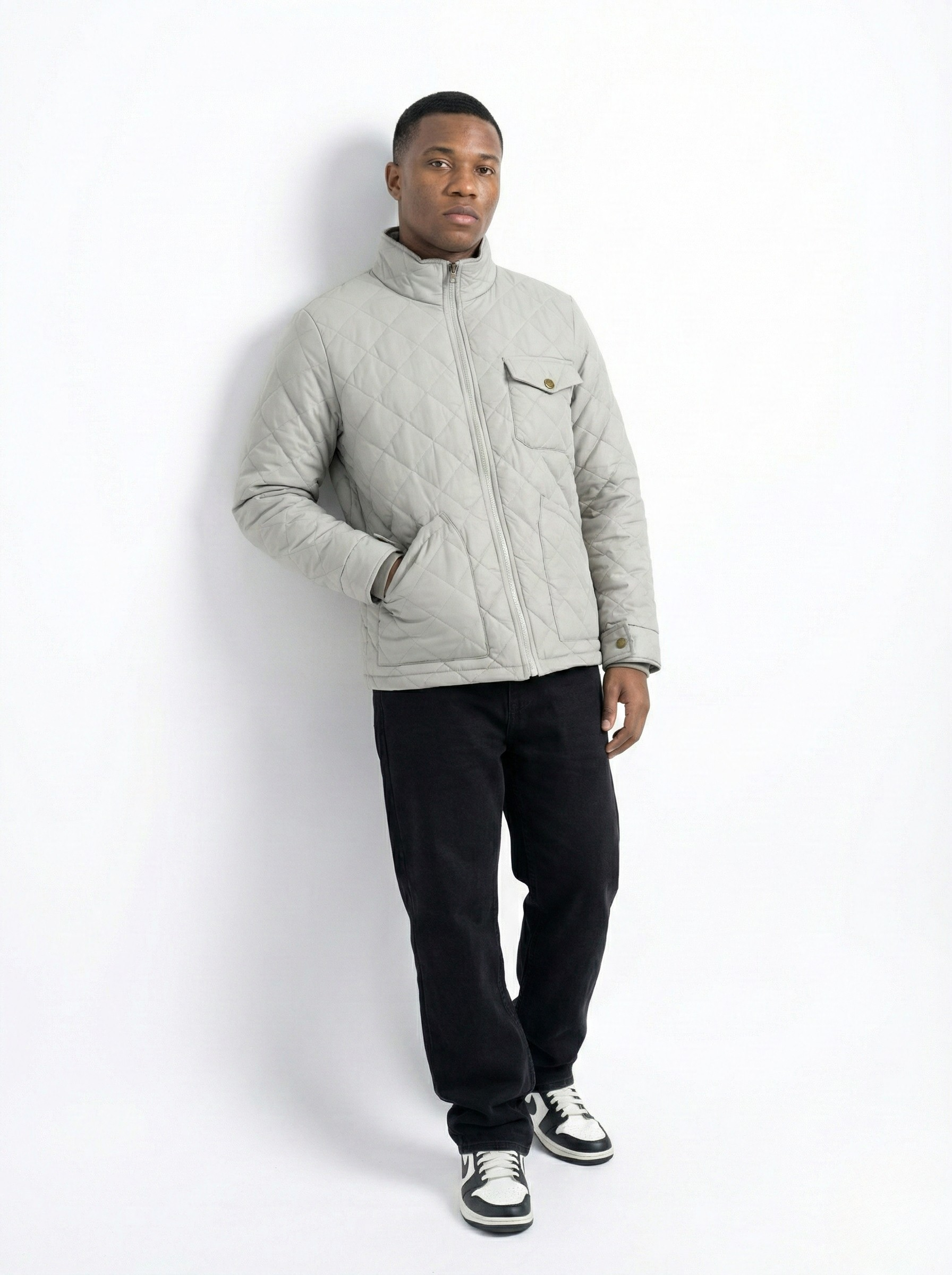 Cream Quilted Jacket