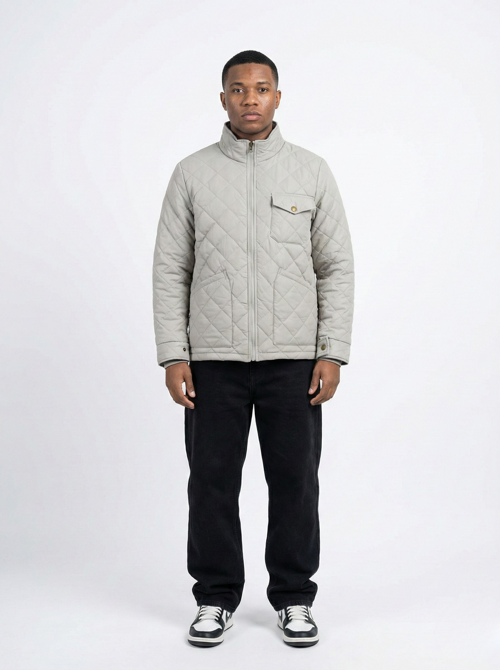 Cream Quilted Jacket