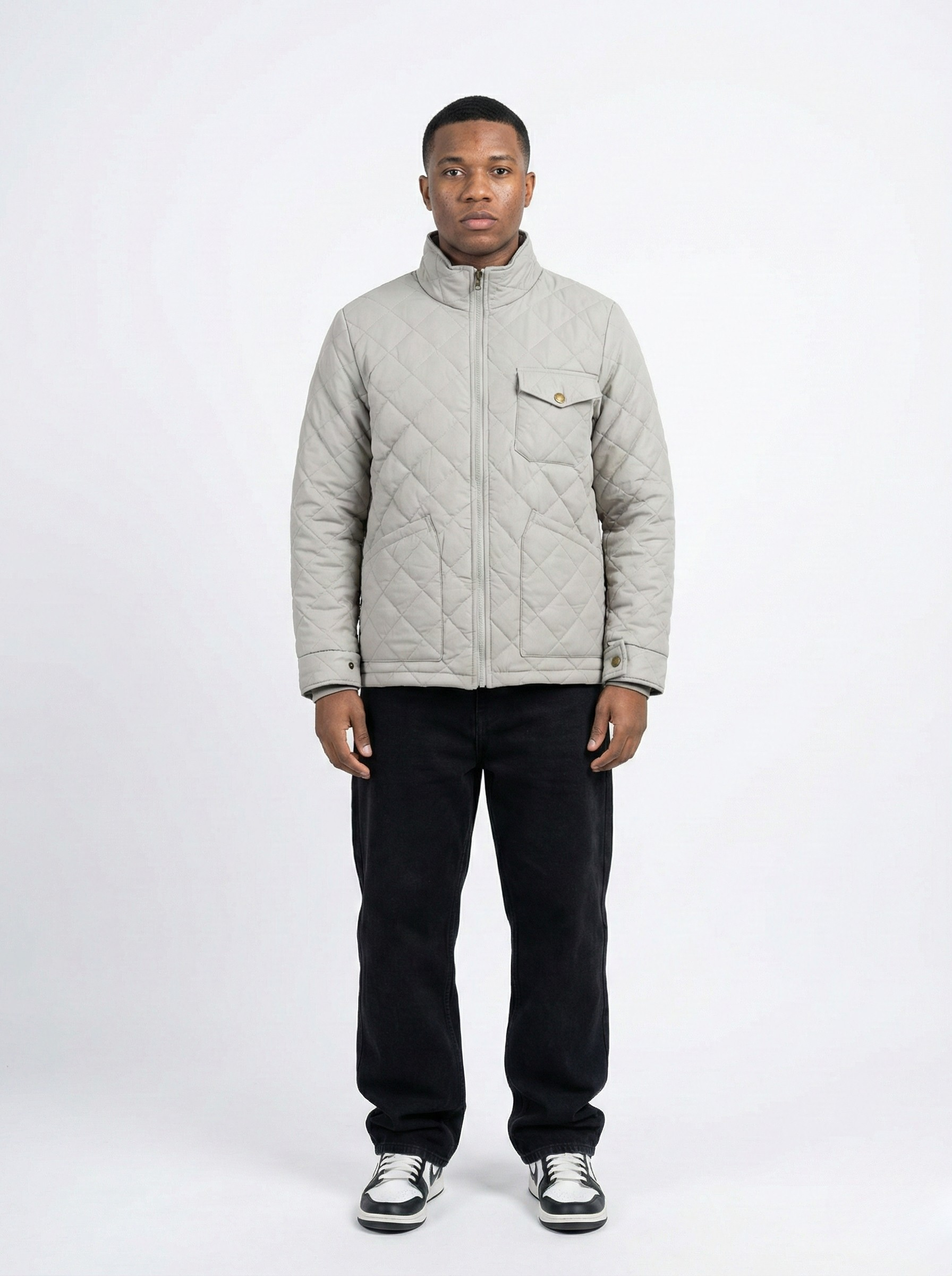 Cream Quilted Jacket