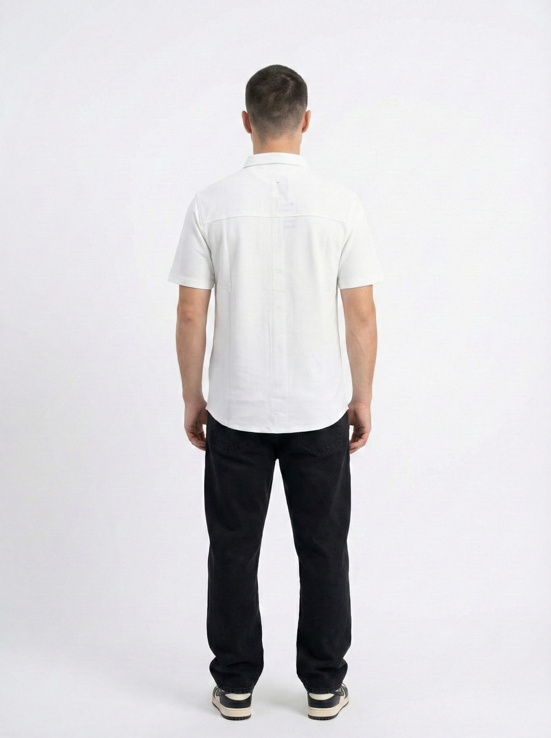 White Half-Sleeve Shirts
