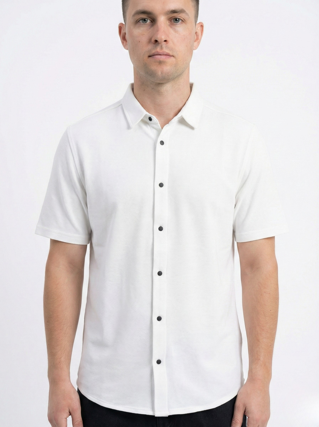 White Half-Sleeve Shirts