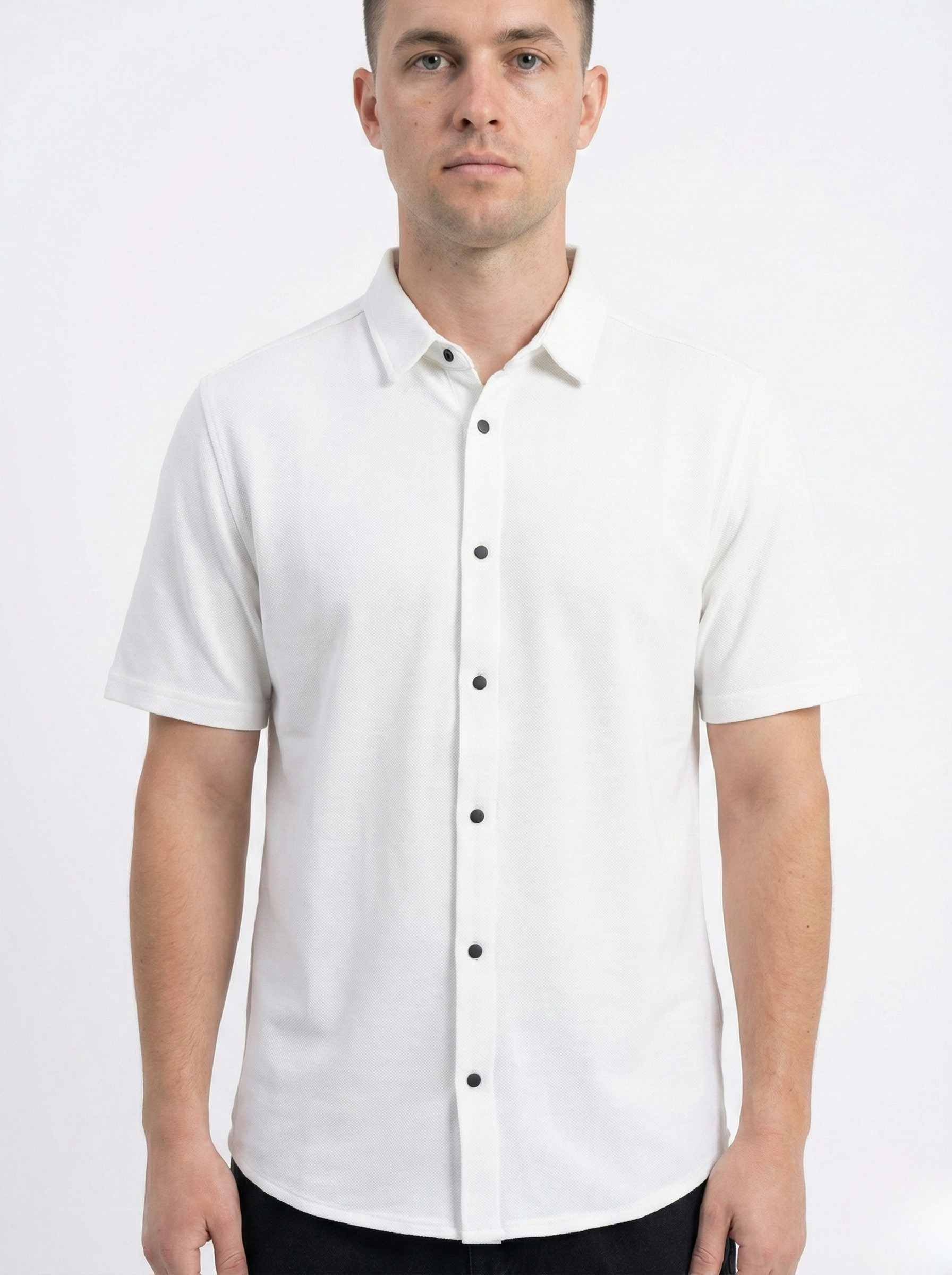 White Half-Sleeve Shirts