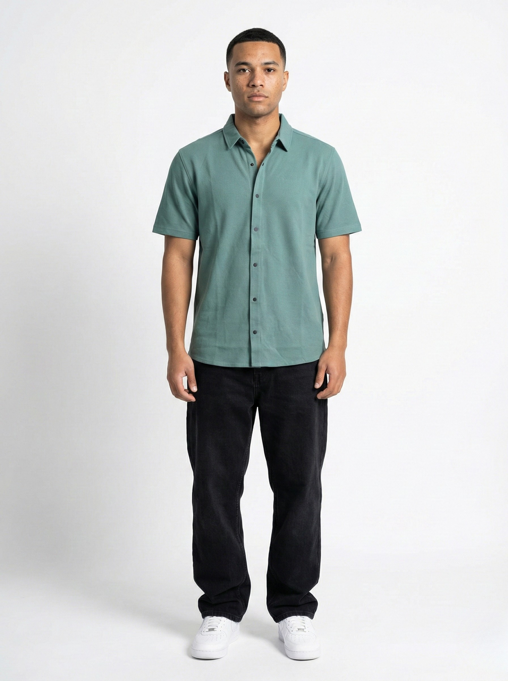 Electric Blue Half-Sleeved Shirts