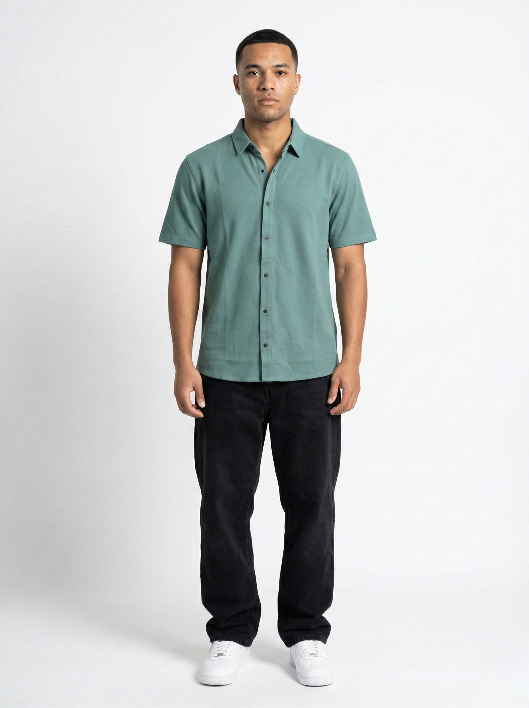 Electric Blue Half-Sleeved Shirts