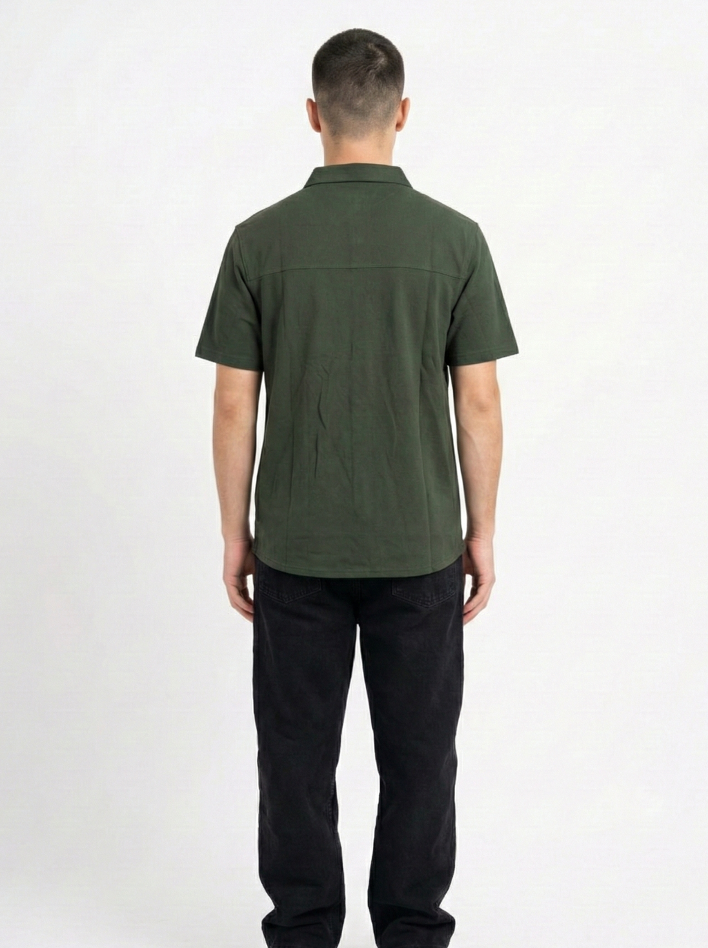 Olive Green Half-Sleeved Shirts