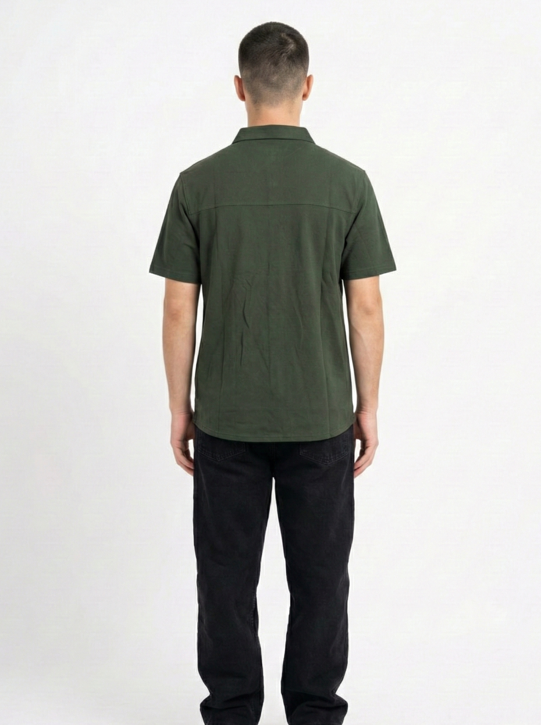 Olive Green Half-Sleeved Shirts