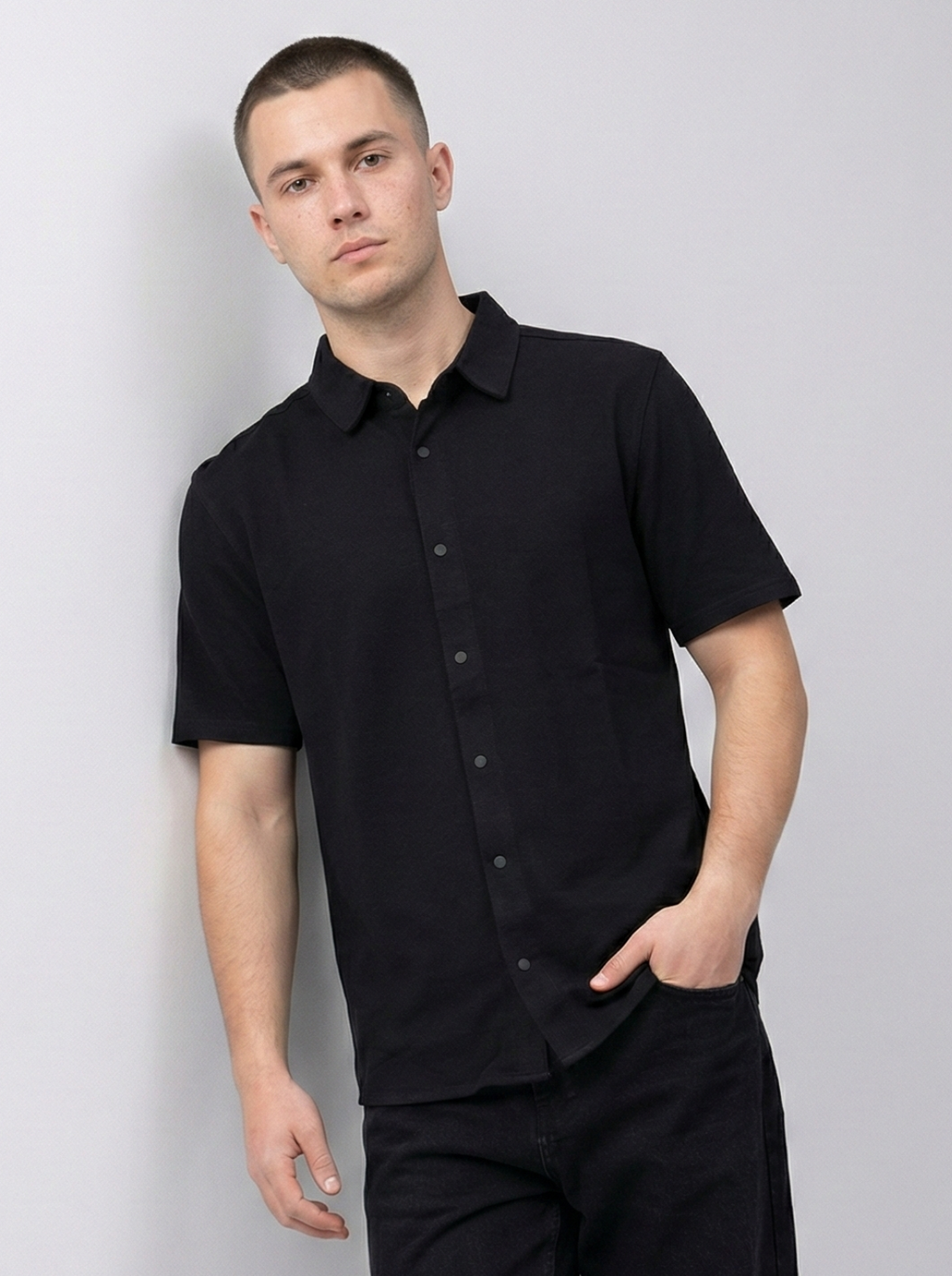 Black Half-Sleeve Shirts