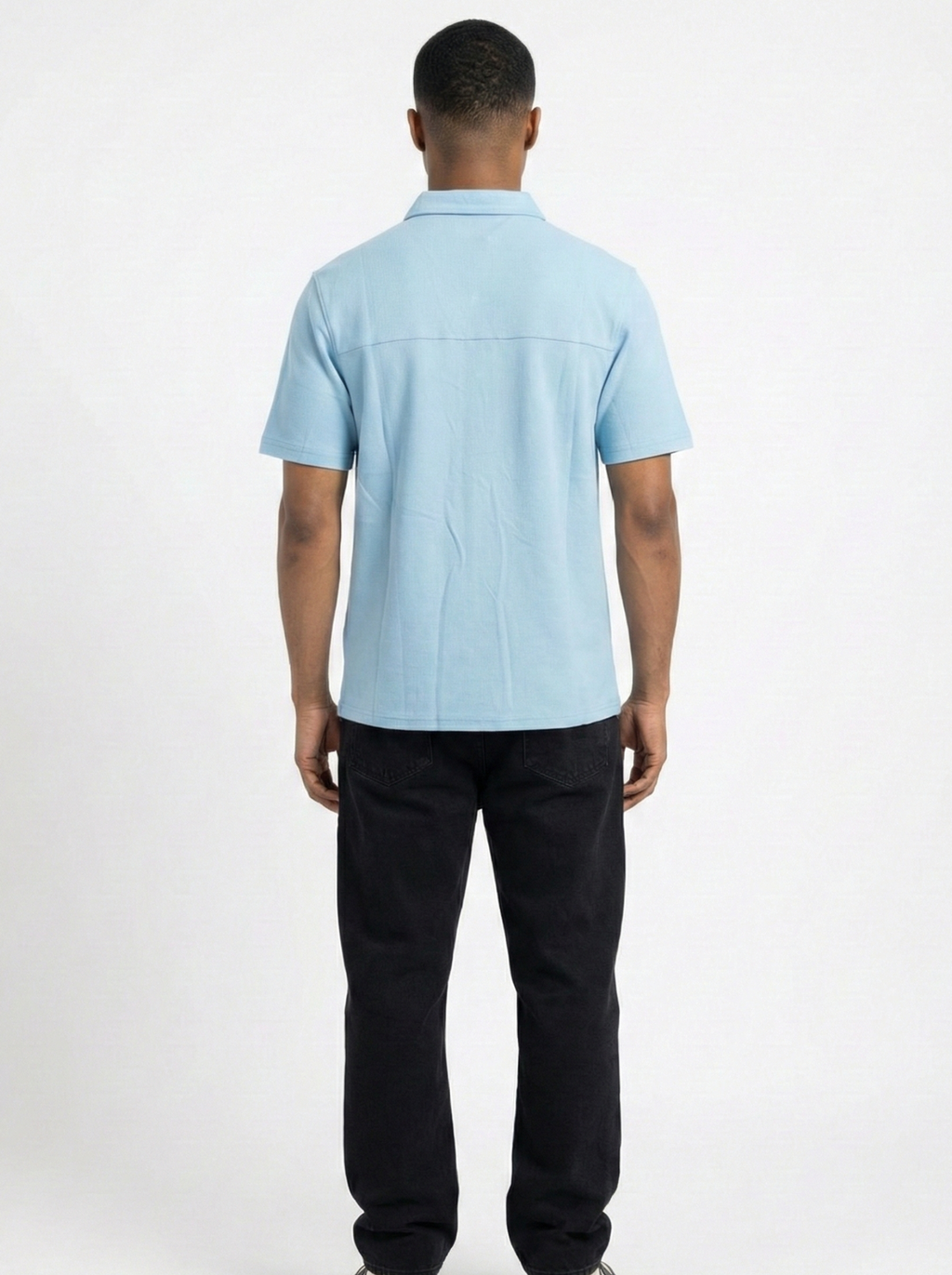 Sky Blue Half-Sleeve Shirts