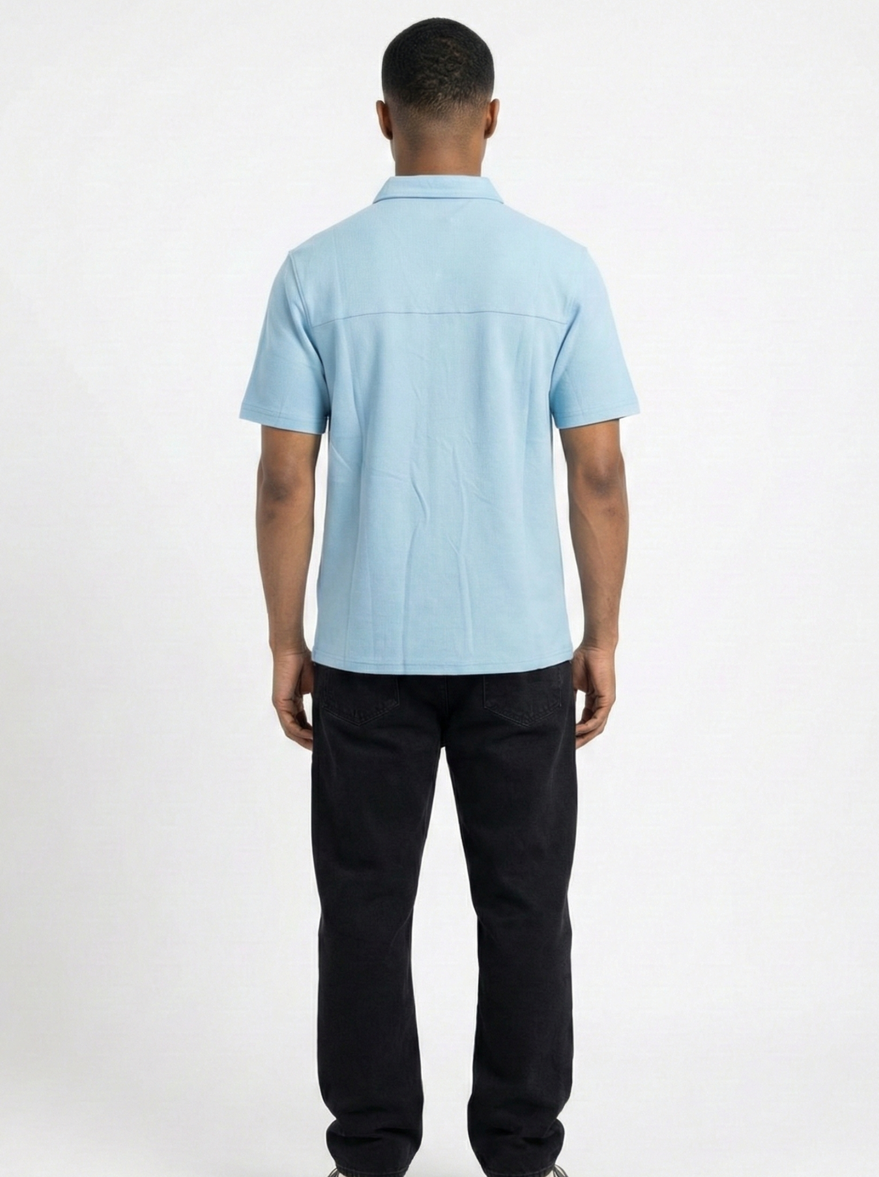 Sky Blue Half-Sleeve Shirts