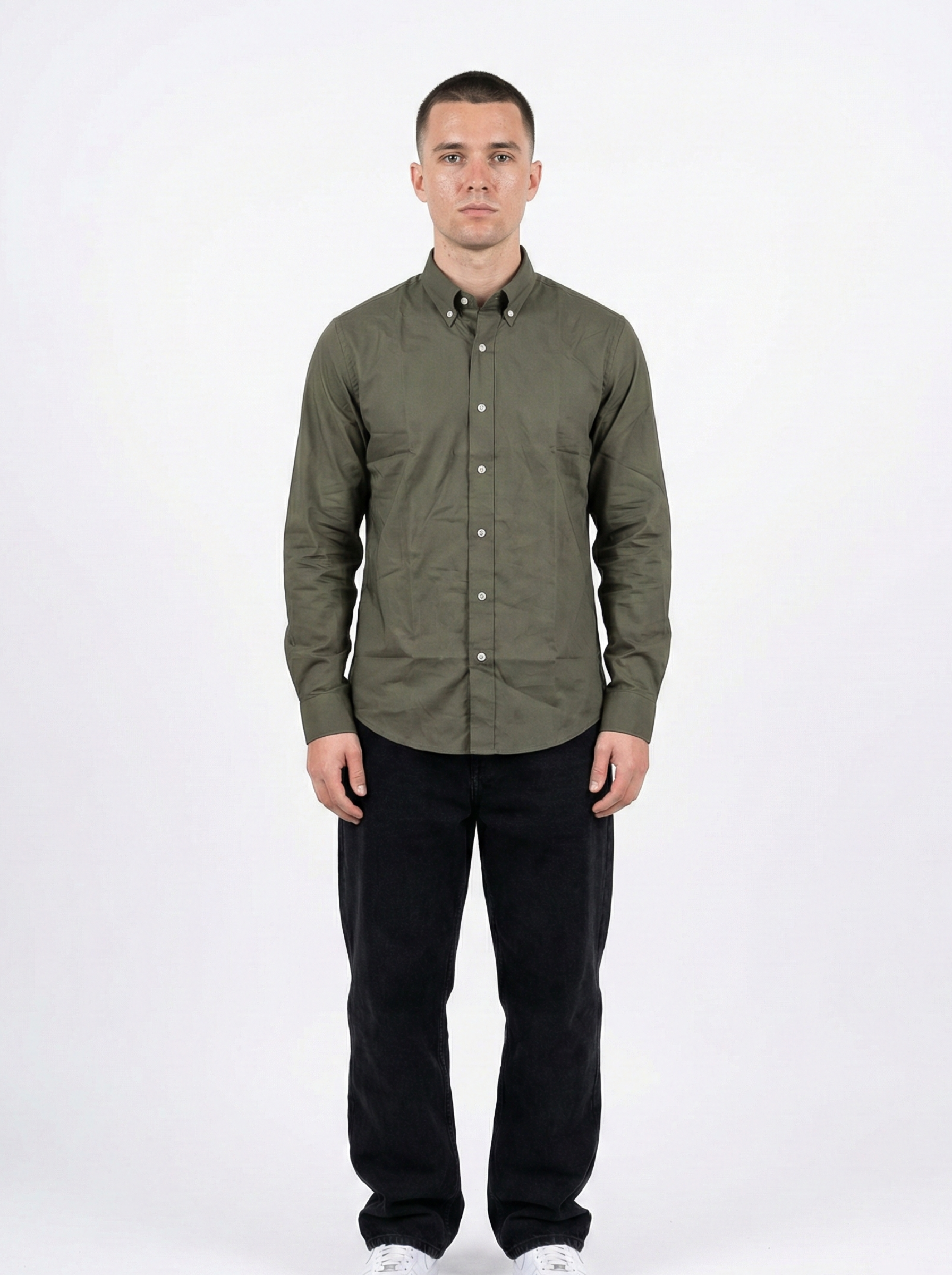 Light Olive Green Oxford Shirts