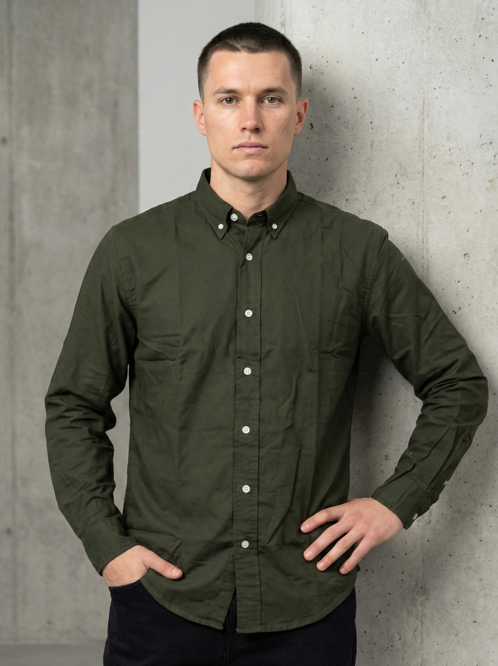 Olive Green Oxford Shirts
