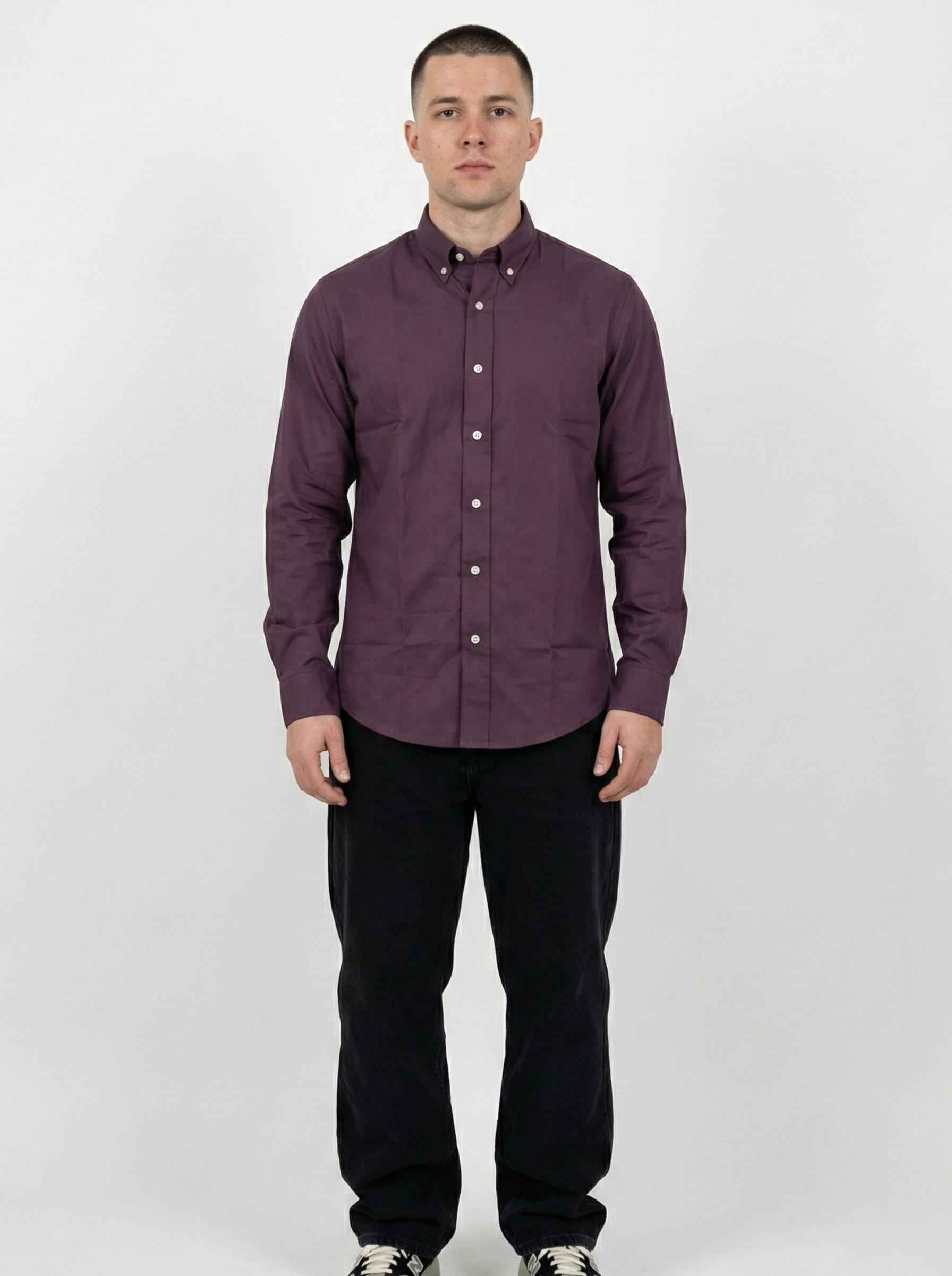 Burgundy Oxford Shirts