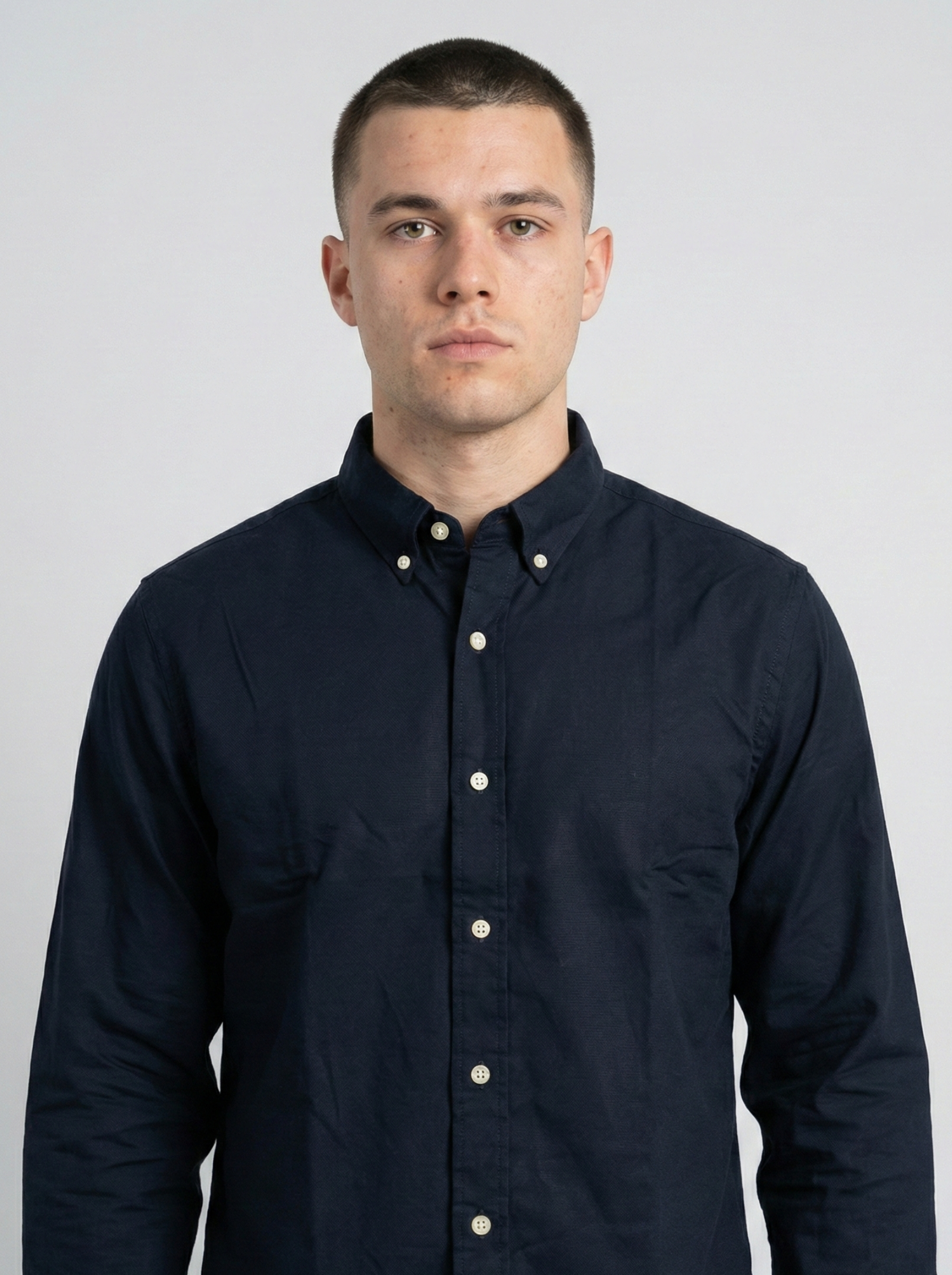 Dark Blue Oxford Shirts