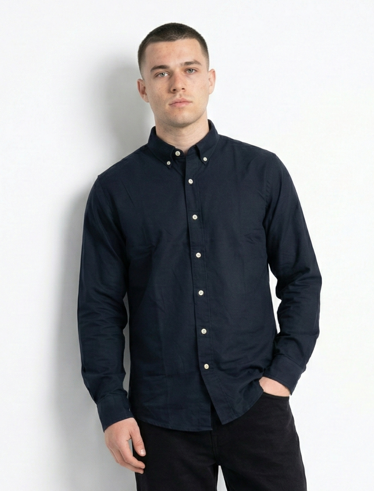 Dark Blue Oxford Shirts