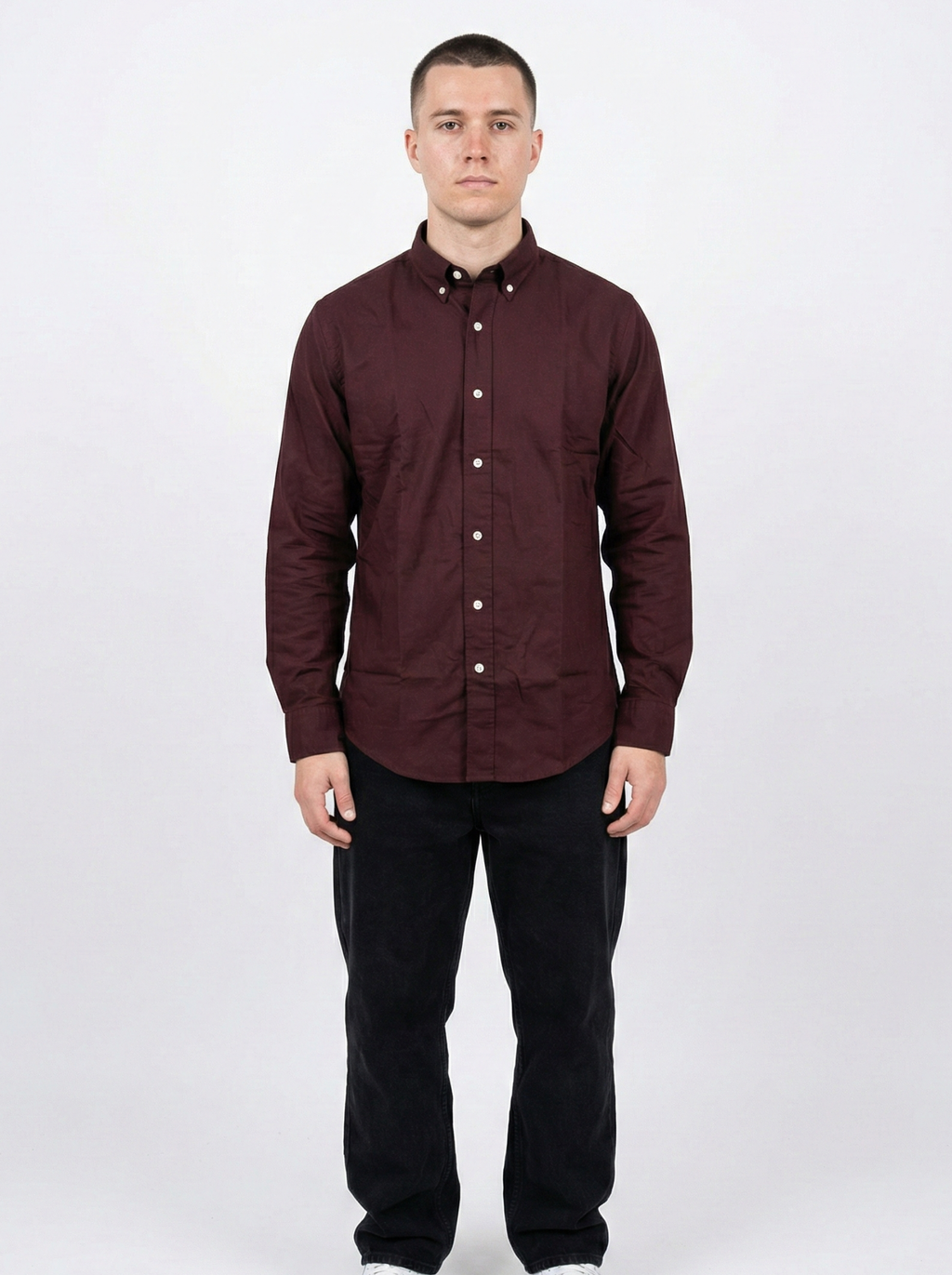 Wine Red Oxford Shirt