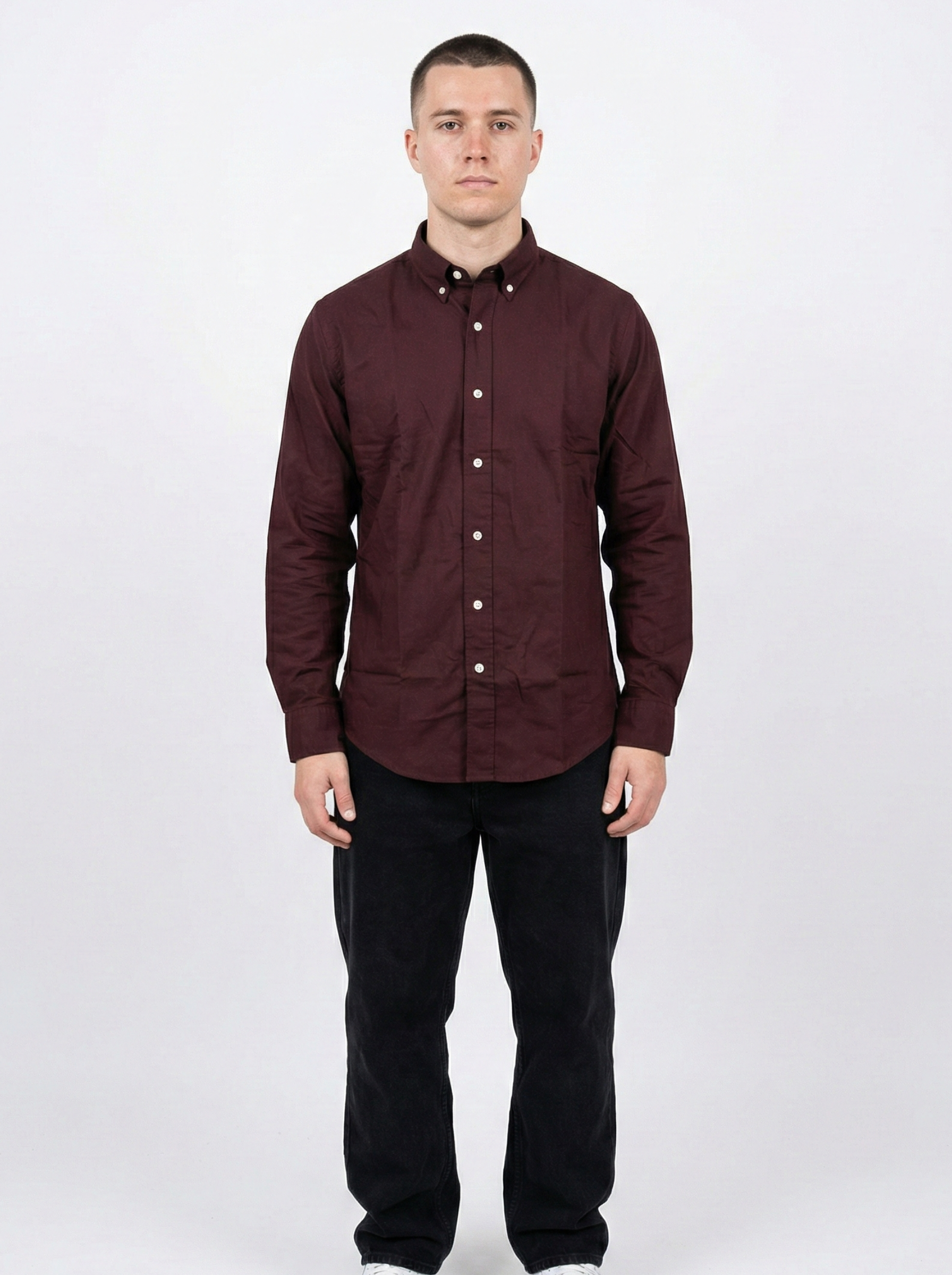 Wine Red Oxford Shirt