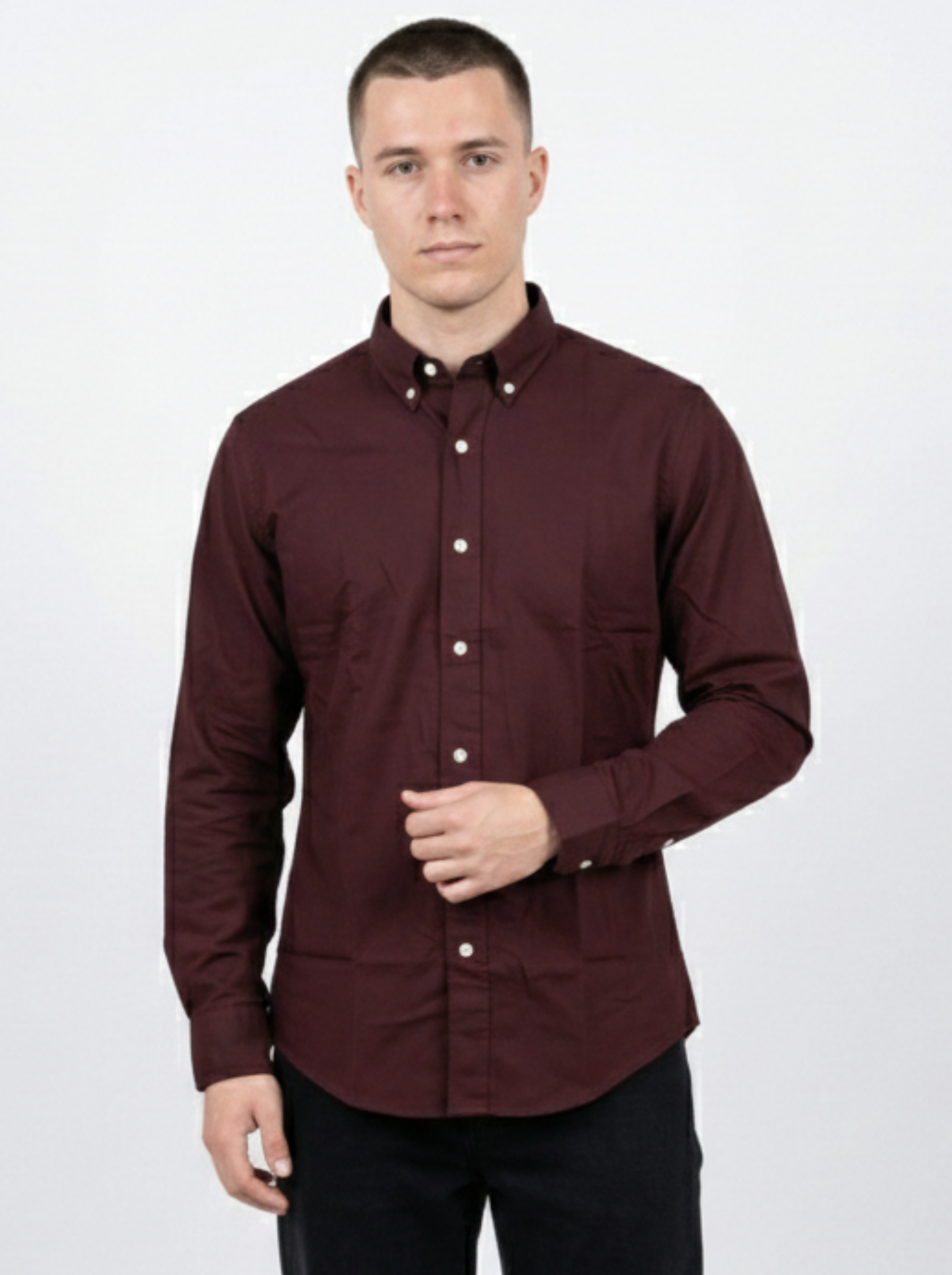 Wine Red Oxford Shirt
