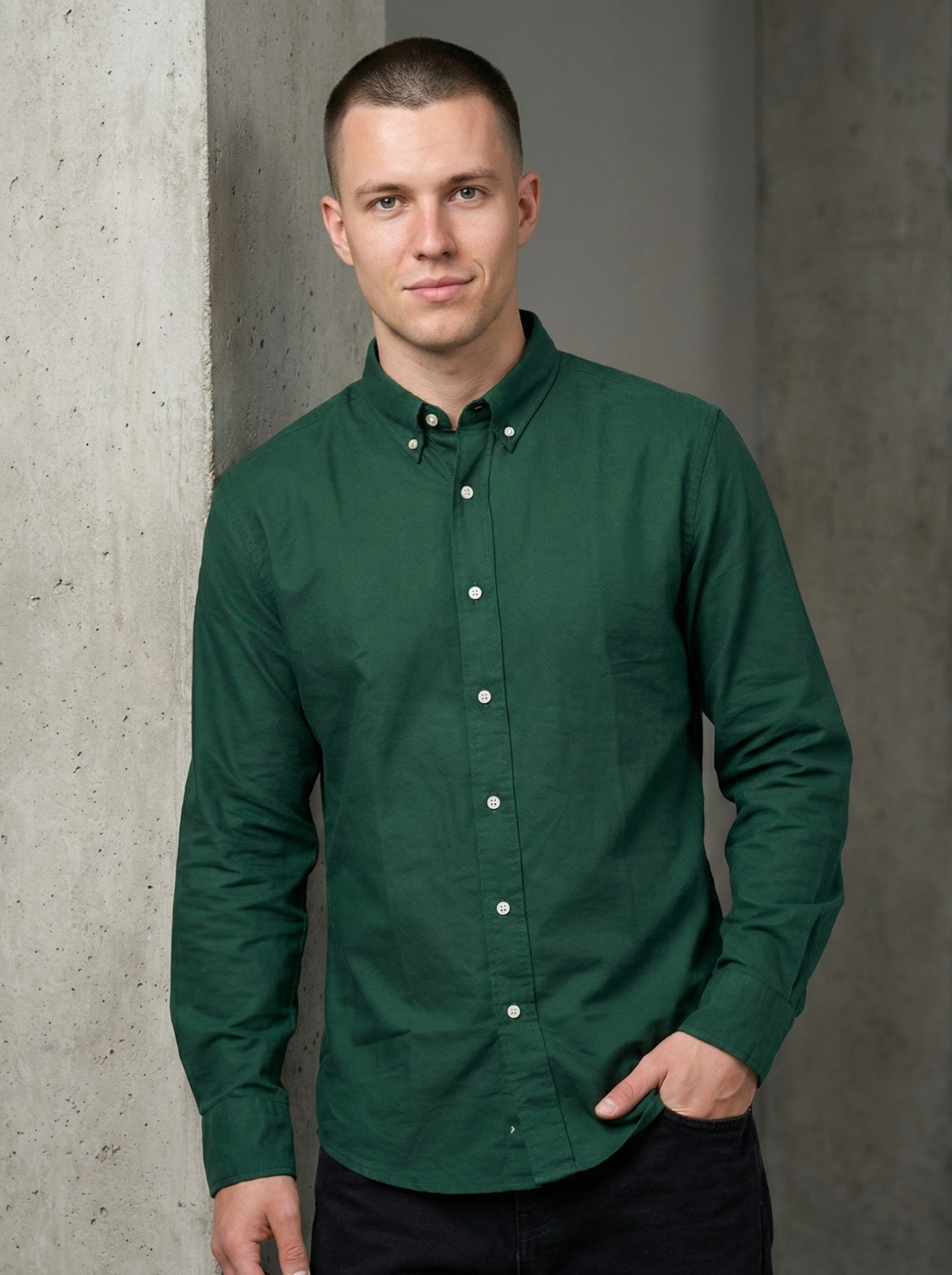 Green Oxford Shirts