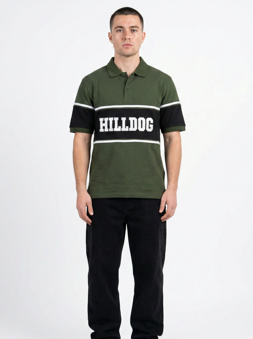 Olive Green Black T-Shirt