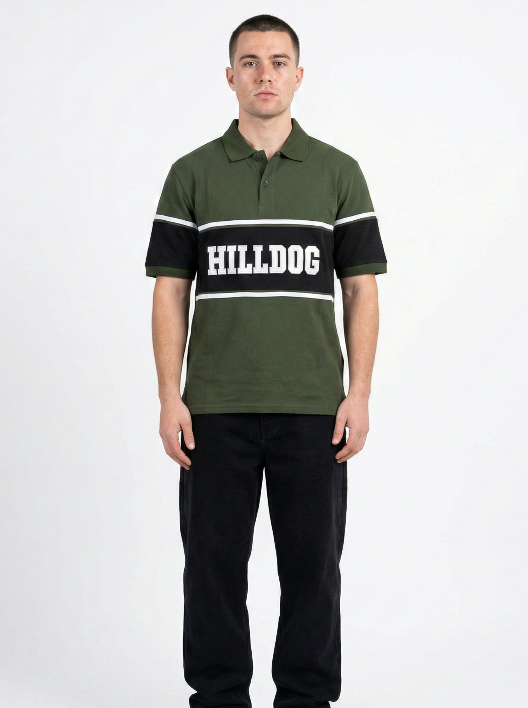 Olive Green Black T-Shirt