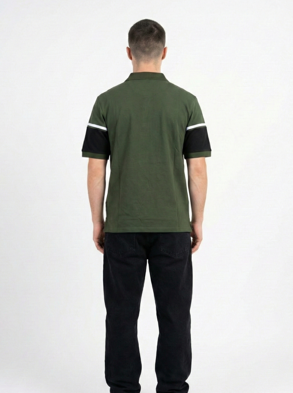 Olive Green Black T-Shirt