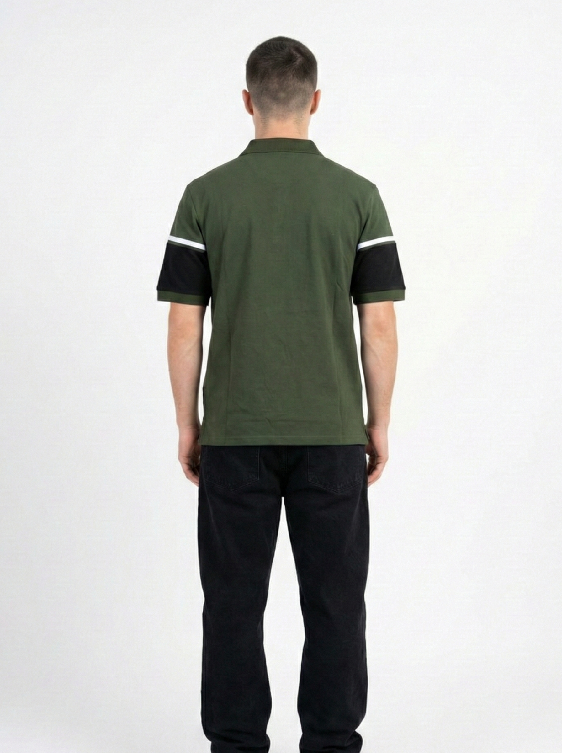Olive Green Black T-Shirt