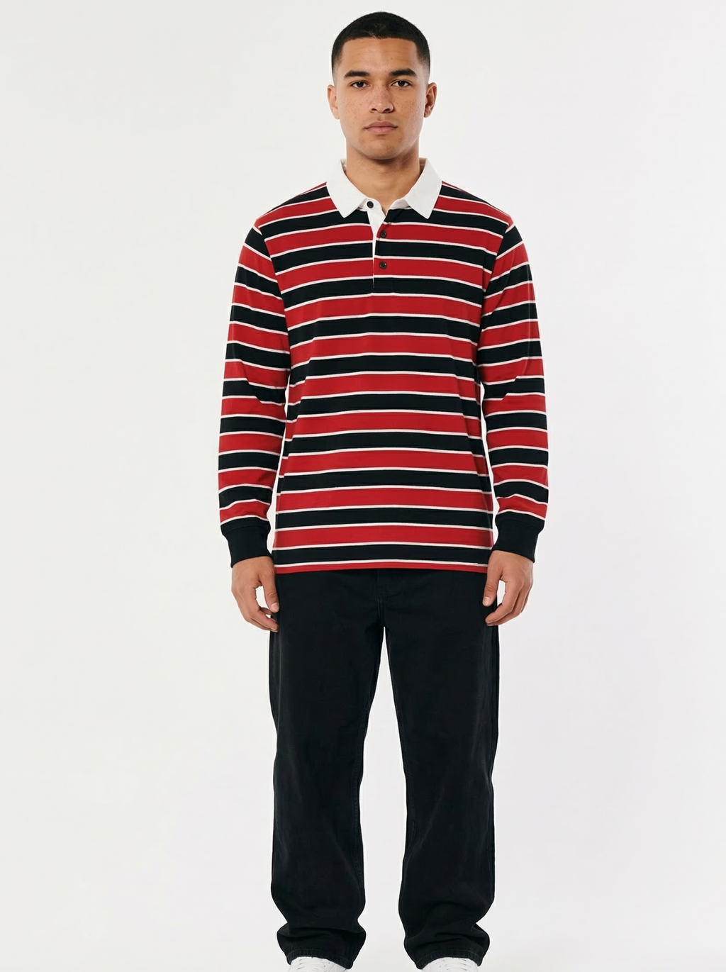 Red Black Striped Full Sleeve T-Shirt
