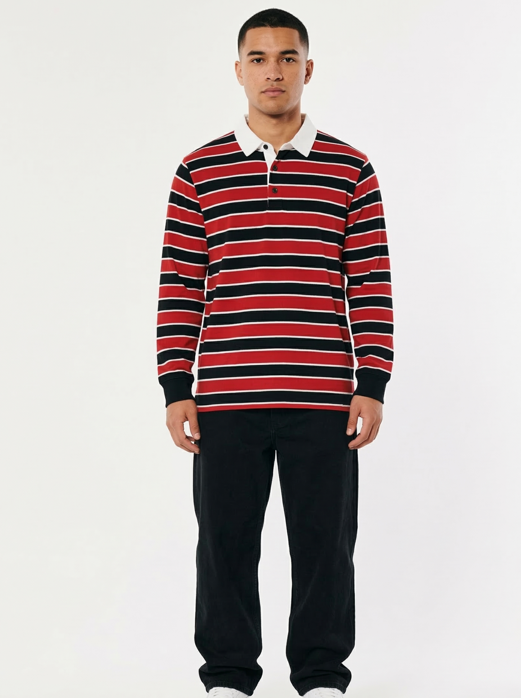Red Black Striped Full Sleeve T-Shirt