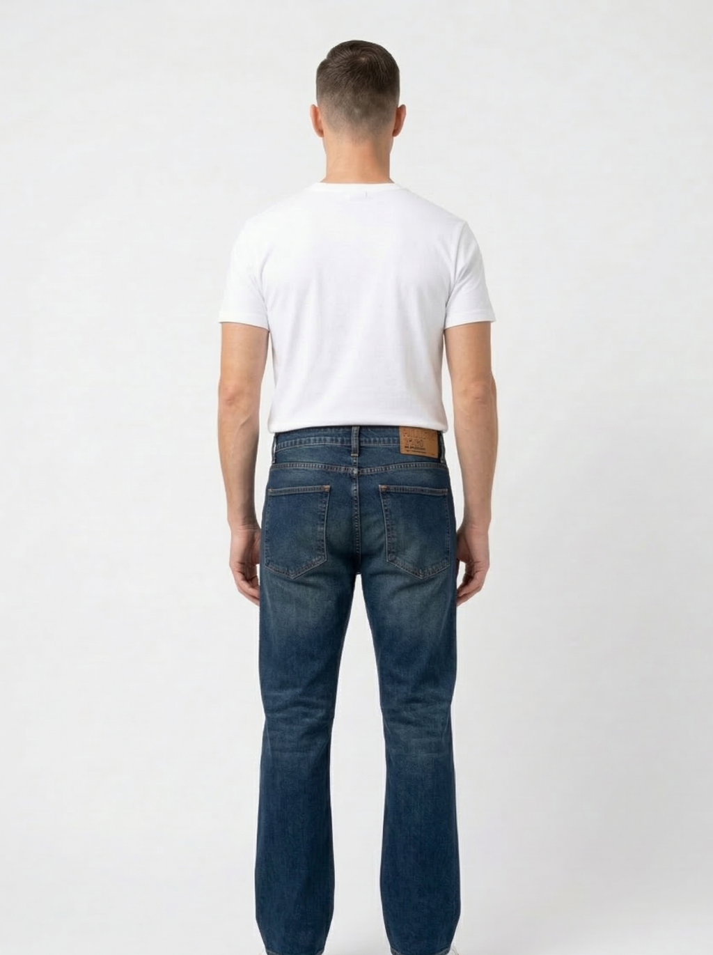 Classic Bootcut Dark Blue Faded Jeans