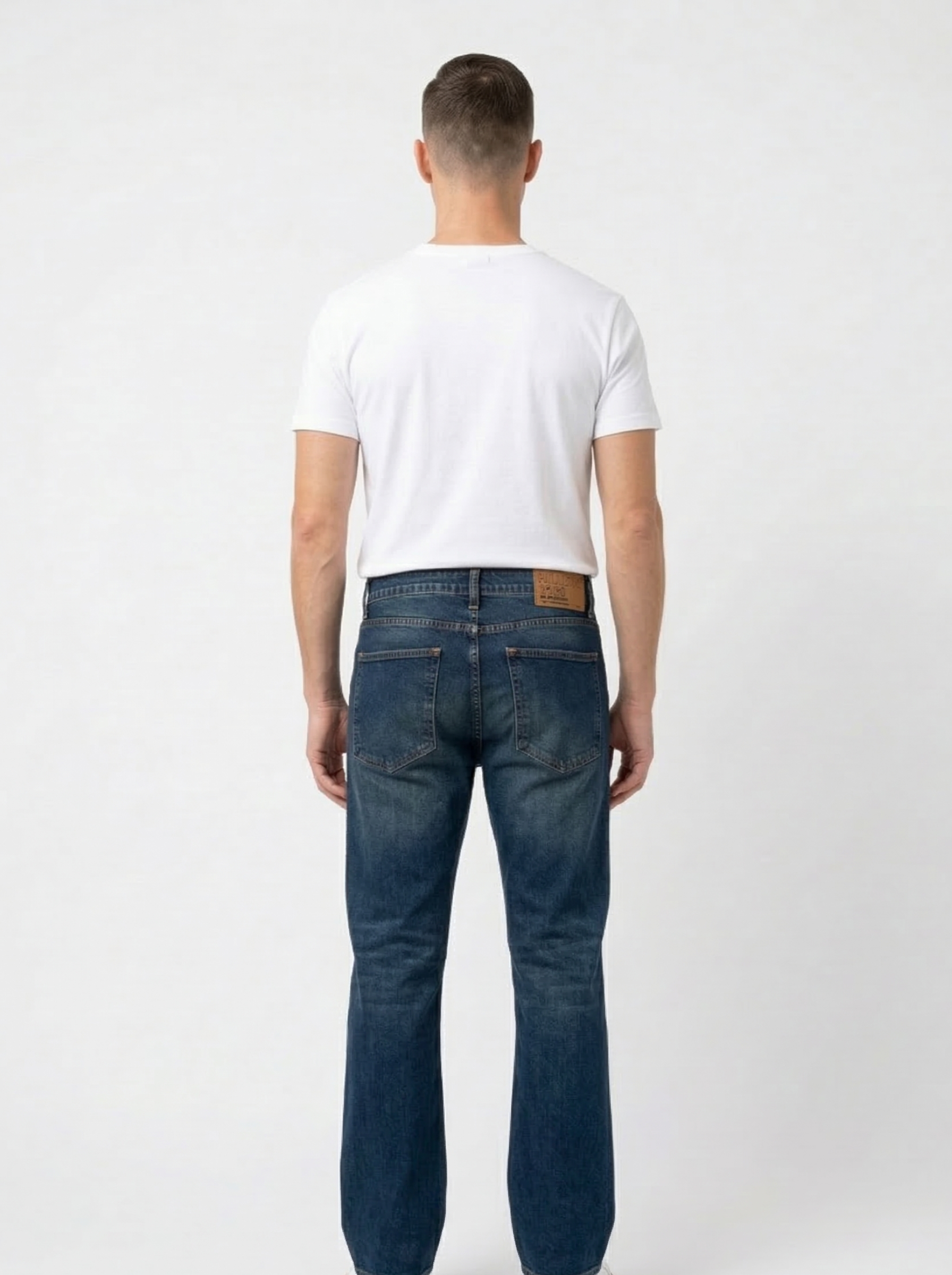 Classic Bootcut Dark Blue Faded Jeans