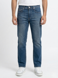 Brown Washed Blue Regular Fit Jeans