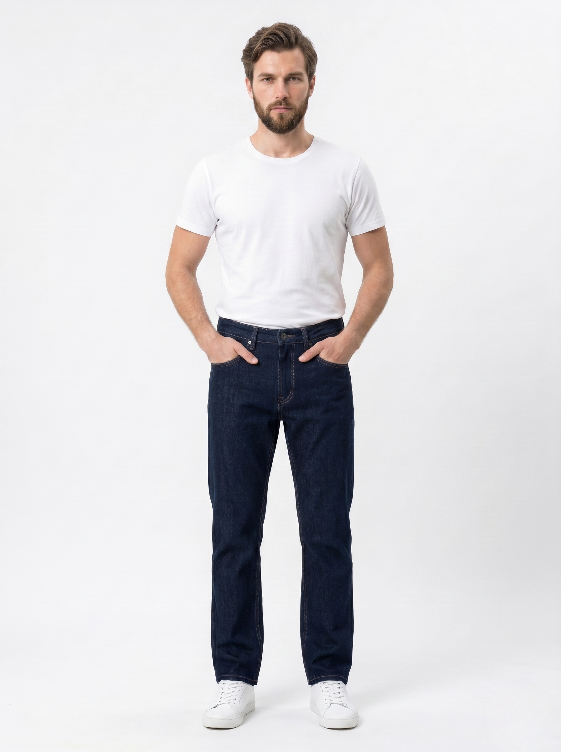 Dark Blue Straight Fit Jeans