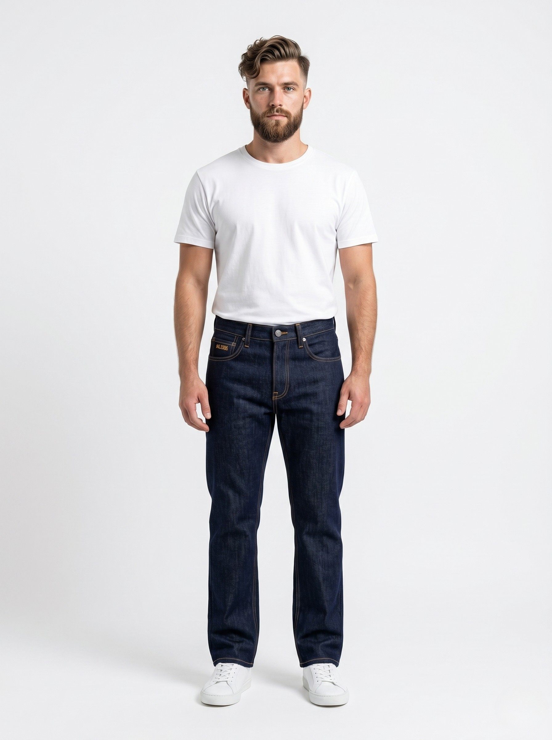 Dark Blue Straight Fit Jeans